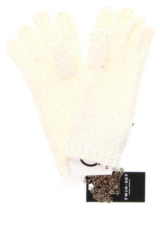 Handschuhe TWINSET, Farbe Ecru, Preis 35,05 €