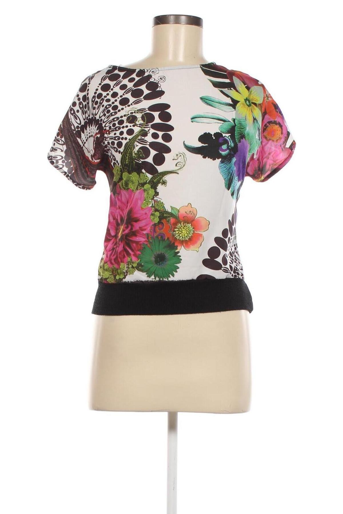 Дамска блуза Desigual, Размер S, Цвят Многоцветен, Цена 20,40 лв.