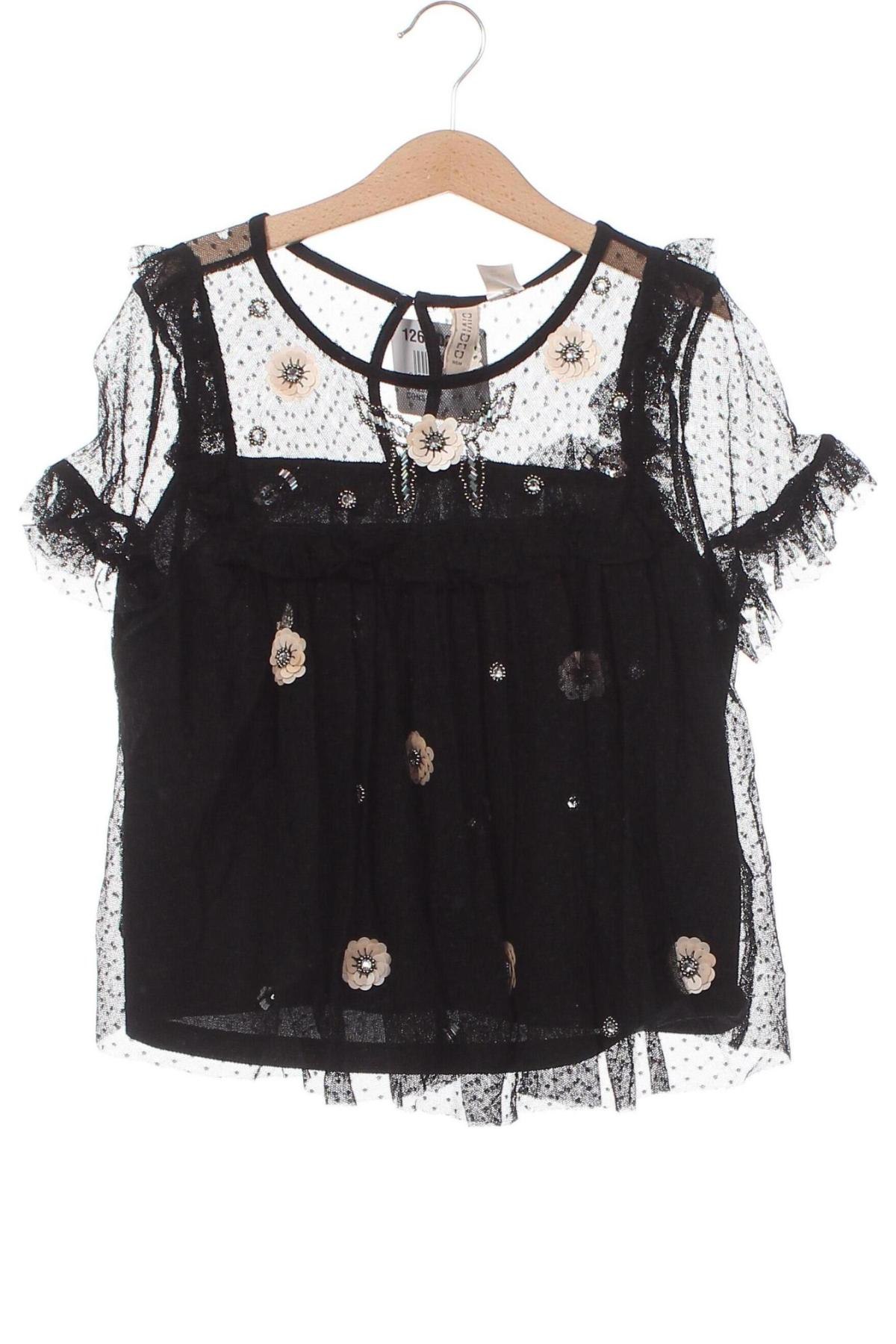 Γυναικεία μπλούζα H&M Divided, Μέγεθος XS, Χρώμα Μαύρο, Τιμή 10,00 €