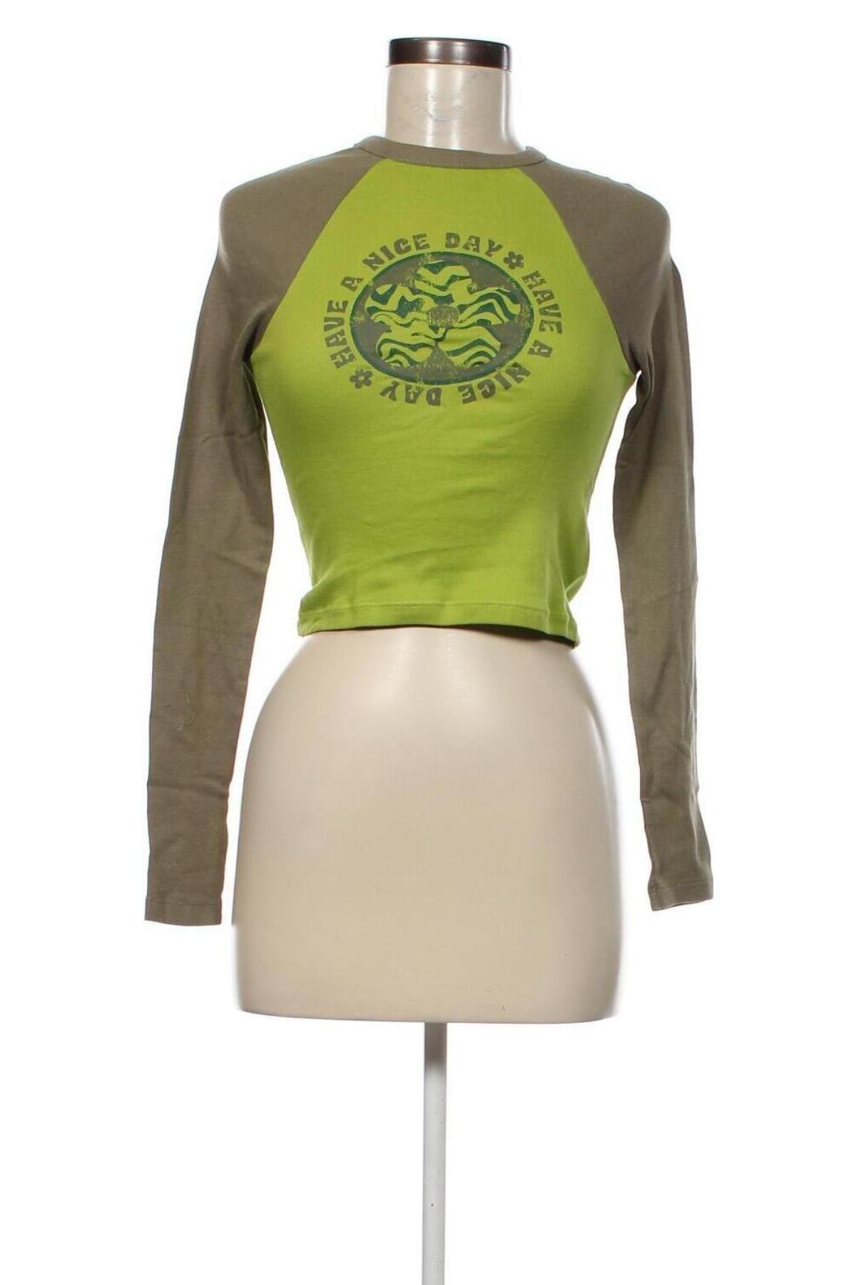 Γυναικεία μπλούζα Jennyfer, Μέγεθος XS, Χρώμα Πράσινο, Τιμή 3,84 €