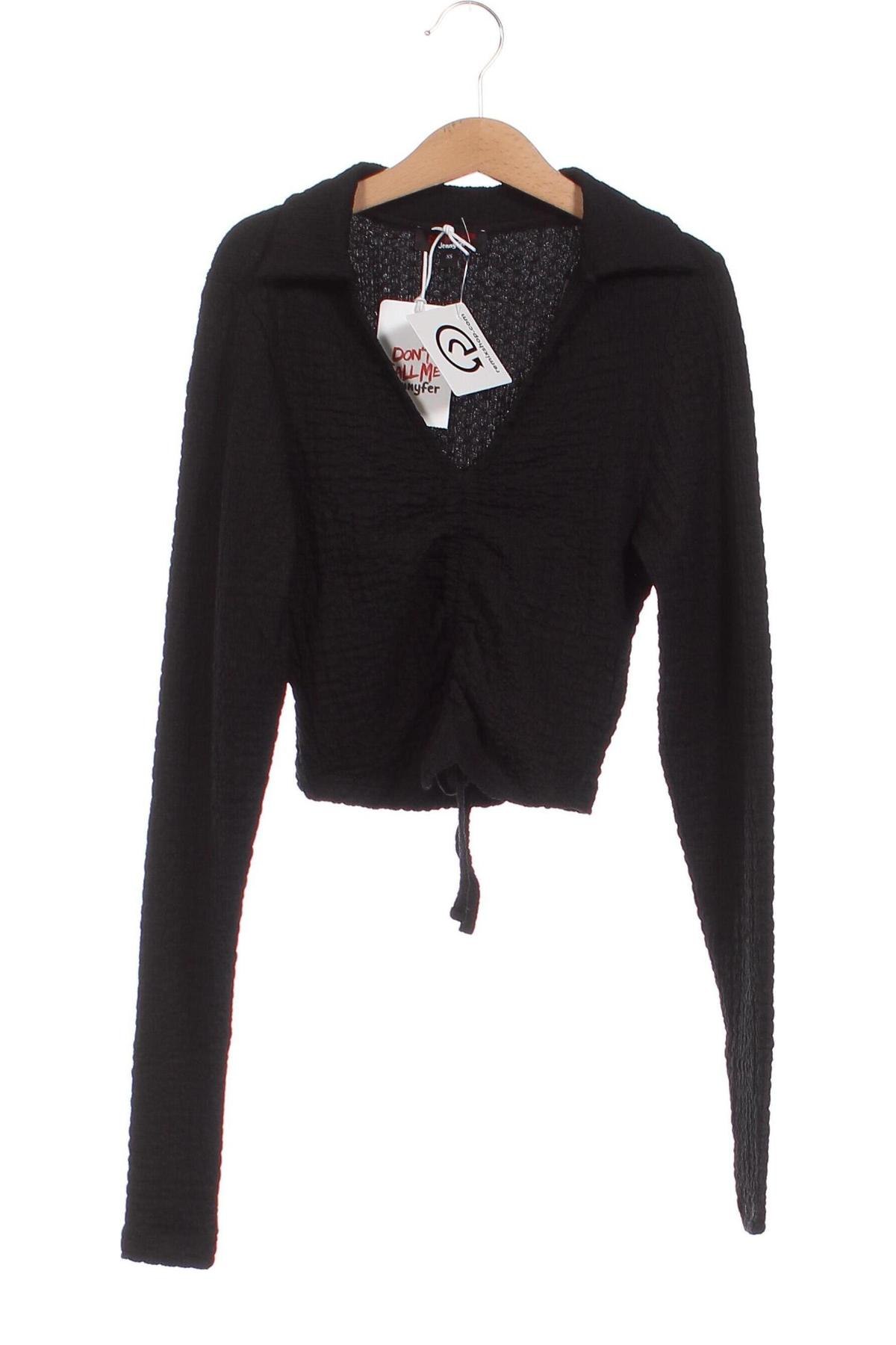 Дамска блуза Jennyfer, Размер XS, Цвят Черен, Цена 7,75 лв.