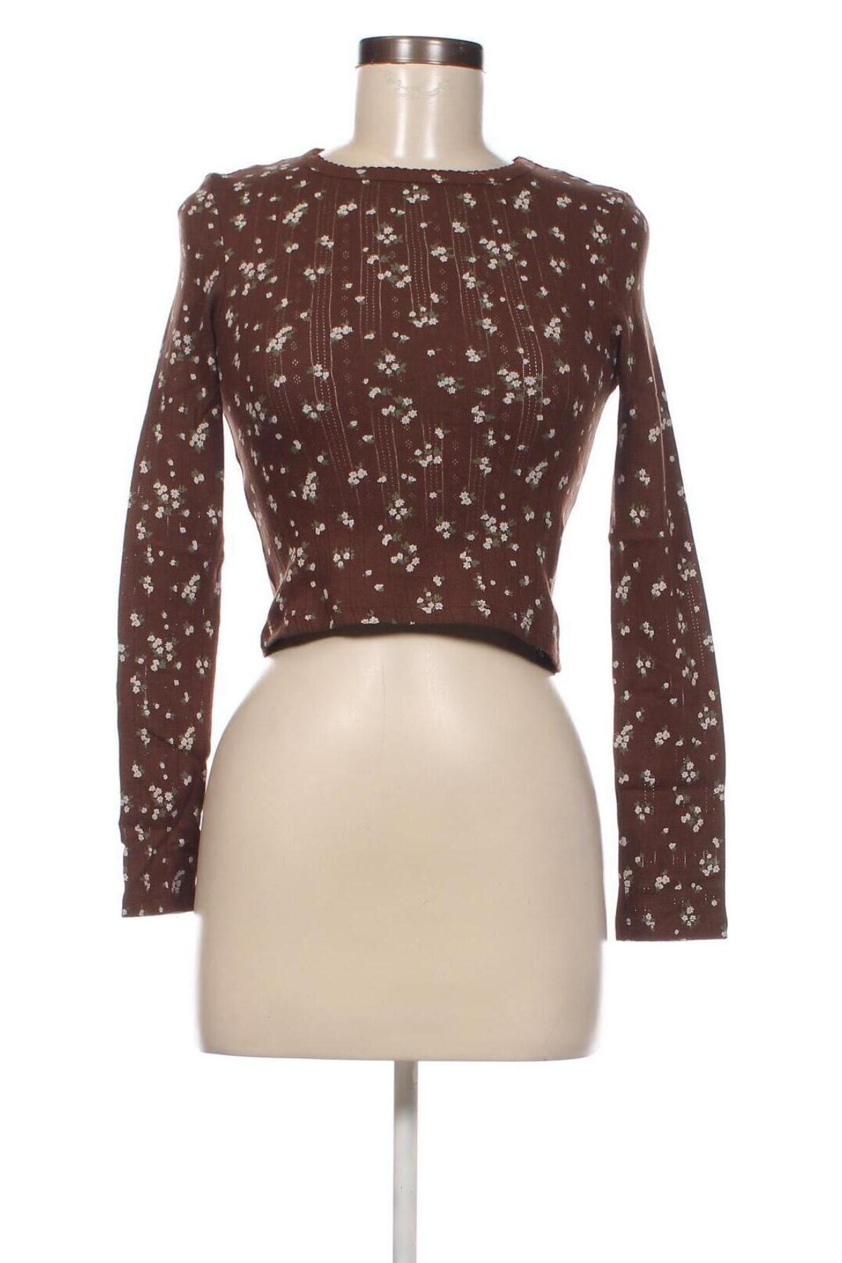 Γυναικεία μπλούζα Jennyfer, Μέγεθος S, Χρώμα Καφέ, Τιμή 4,15 €