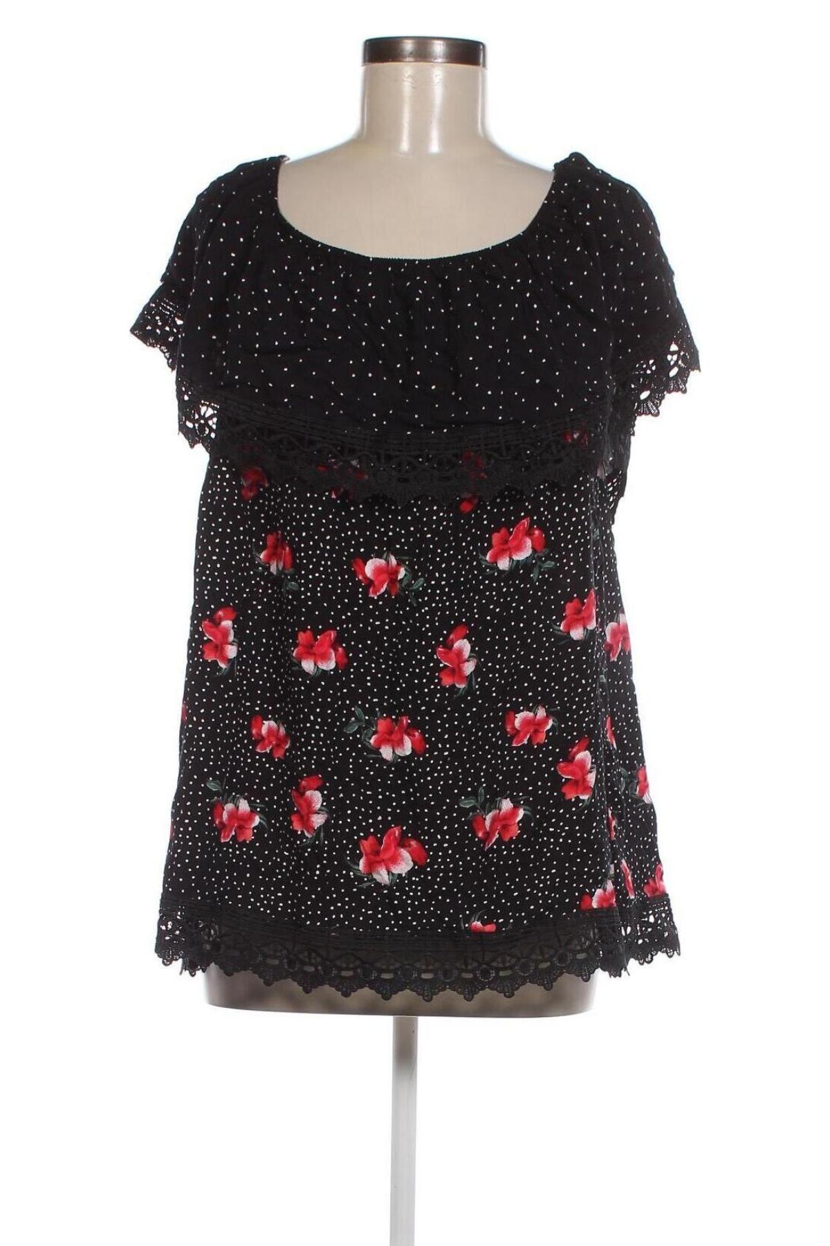 Γυναικεία μπλούζα Laura Torelli, Μέγεθος XL, Χρώμα Μαύρο, Τιμή 11,75 €