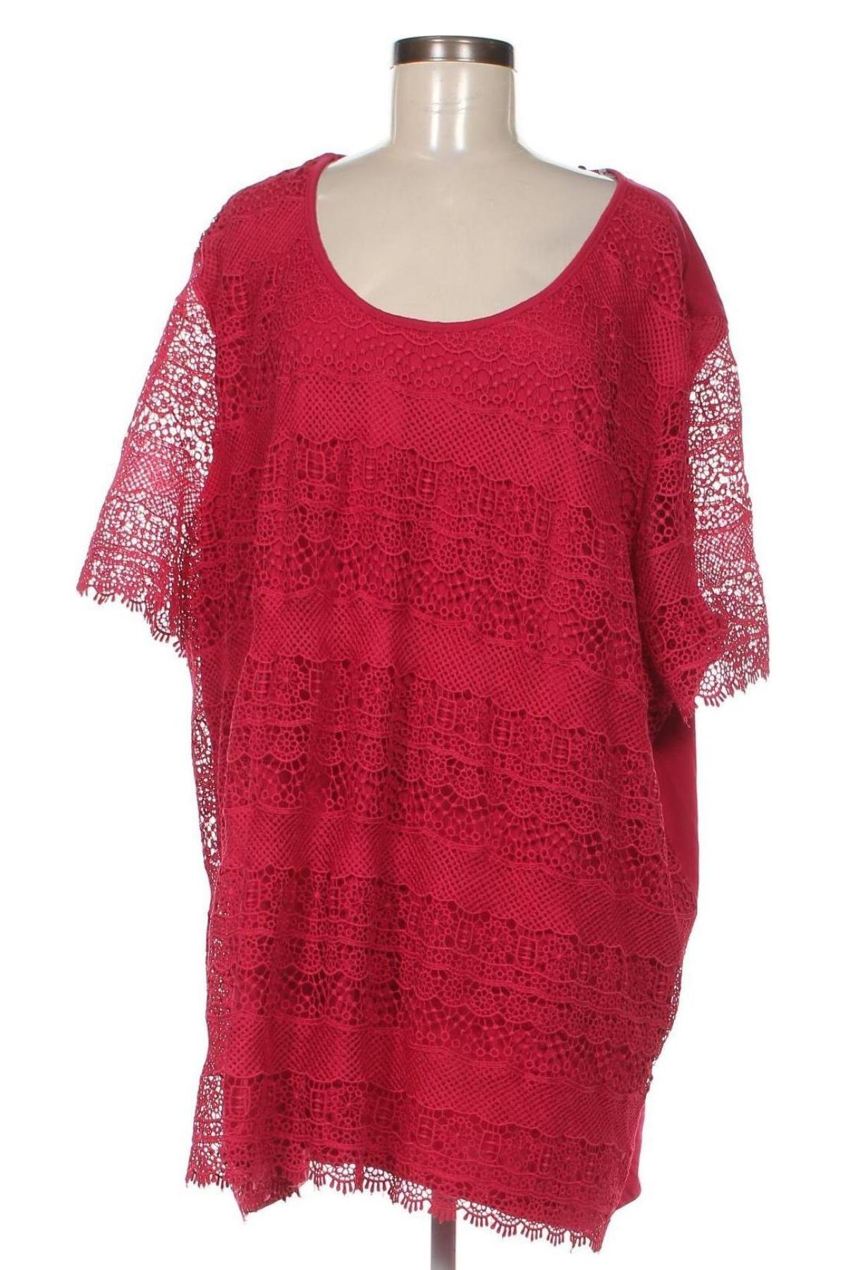 Γυναικεία μπλούζα Mia Moda, Μέγεθος 5XL, Χρώμα Ρόζ , Τιμή 14,85 €