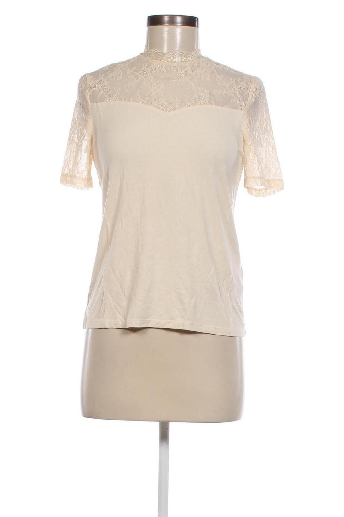 Γυναικεία μπλούζα Pieces, Μέγεθος S, Χρώμα Εκρού, Τιμή 20,62 €