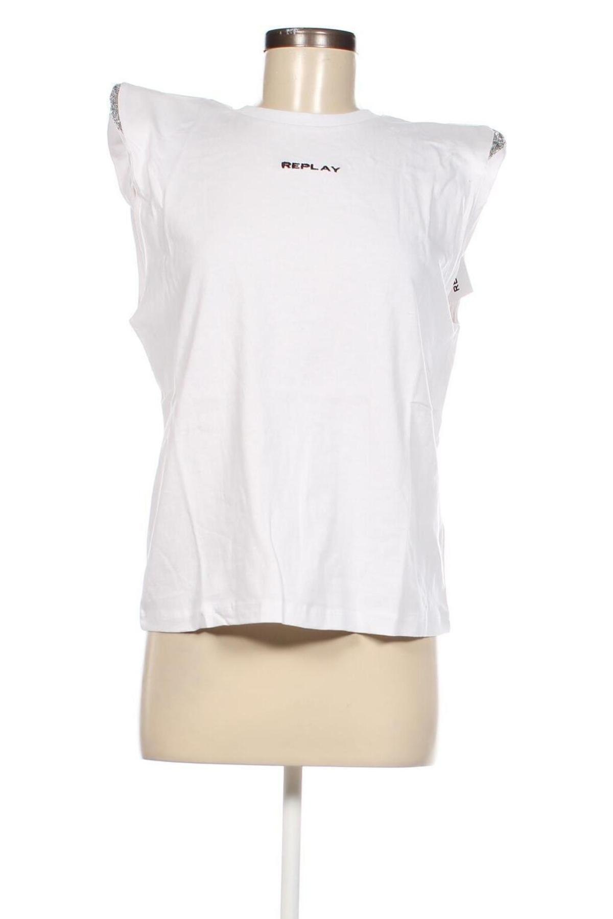 Γυναικεία μπλούζα Replay, Μέγεθος XS, Χρώμα Λευκό, Τιμή 46,39 €