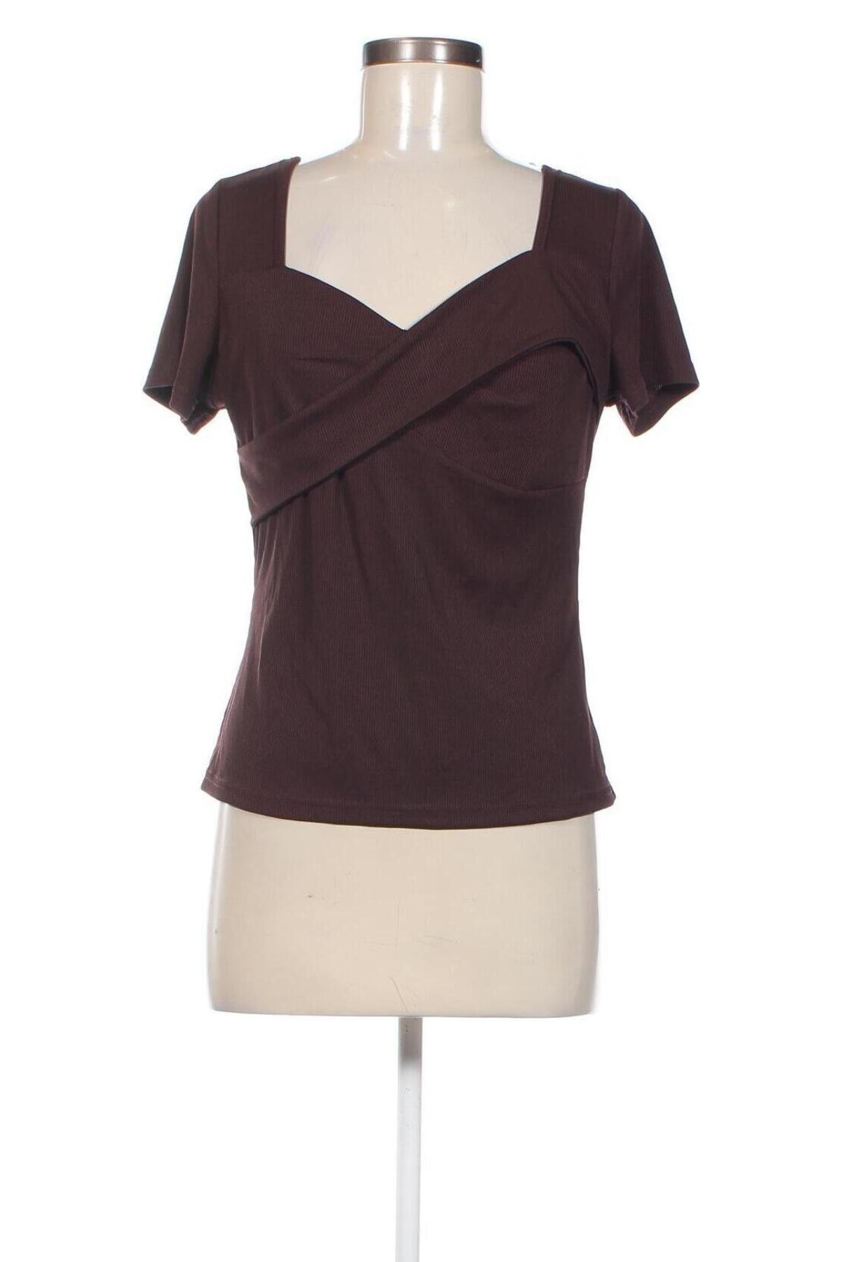 Дамска блуза SHEIN, Размер XL, Цвят Кафяв, Цена 7,79 лв.