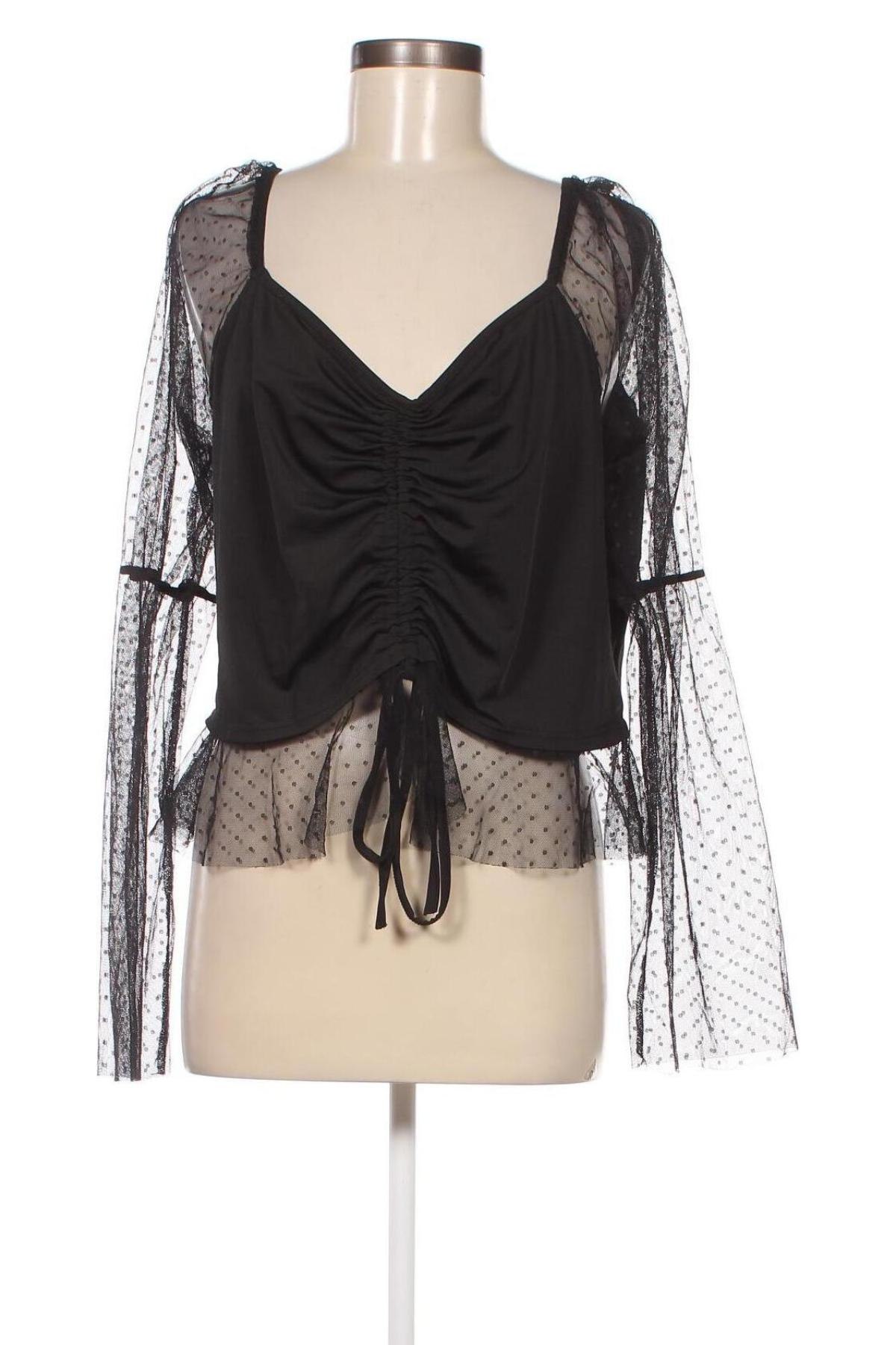 Дамска блуза SHEIN, Размер XL, Цвят Черен, Цена 5,51 лв.