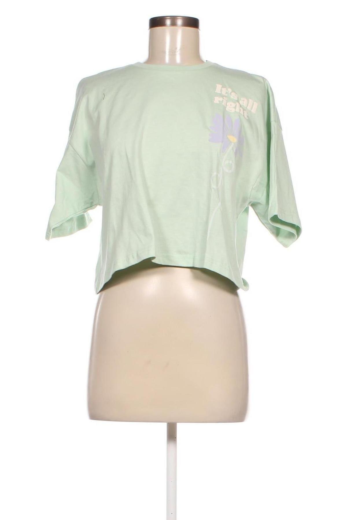 Дамска блуза Viral Vibes, Размер L, Цвят Зелен, Цена 10,08 лв.