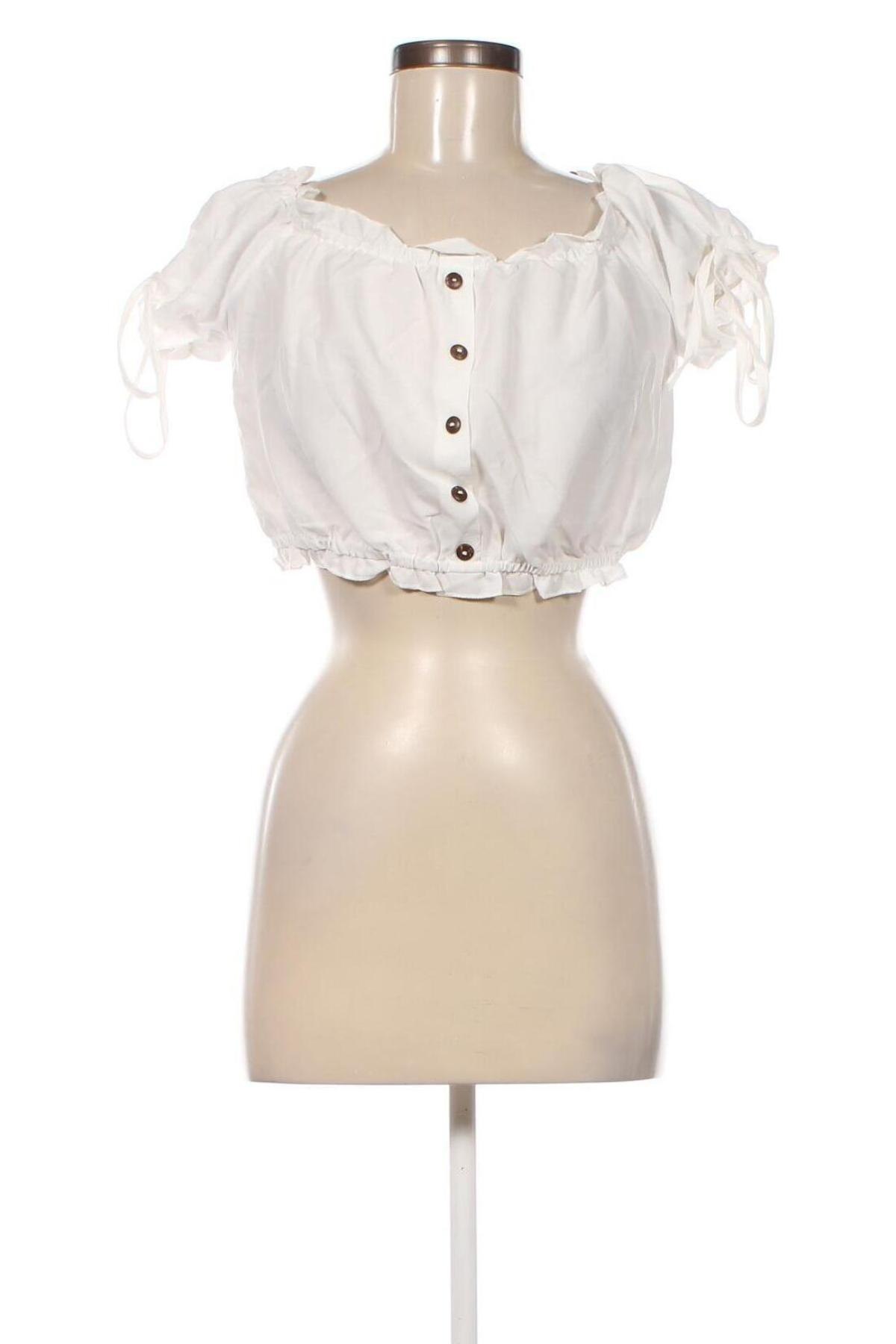 Дамска блуза Zaful, Размер L, Цвят Бял, Цена 4,65 лв.
