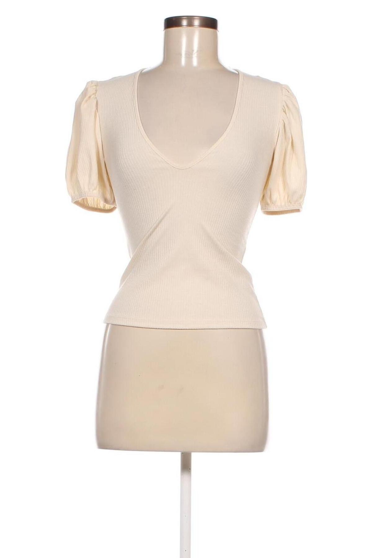 Дамска блуза Zara, Размер S, Цвят Екрю, Цена 15,00 лв.