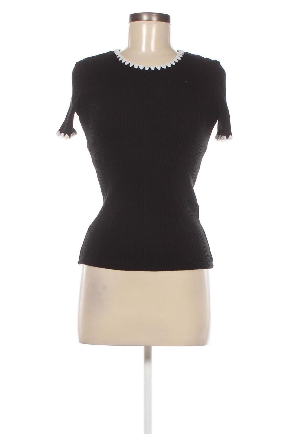 Дамска блуза Zara, Размер S, Цвят Черен, Цена 21,12 лв.