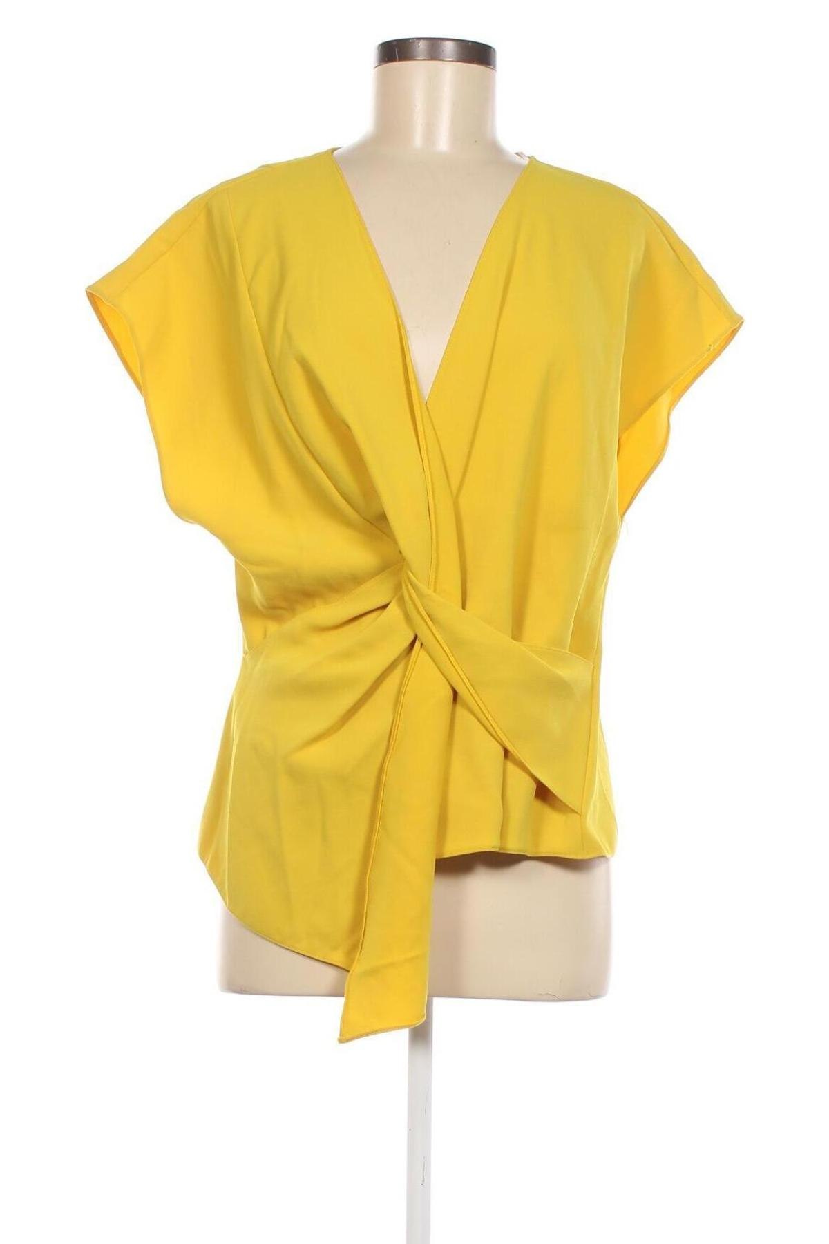 Дамска блуза Zara, Размер XL, Цвят Жълт, Цена 40,00 лв.