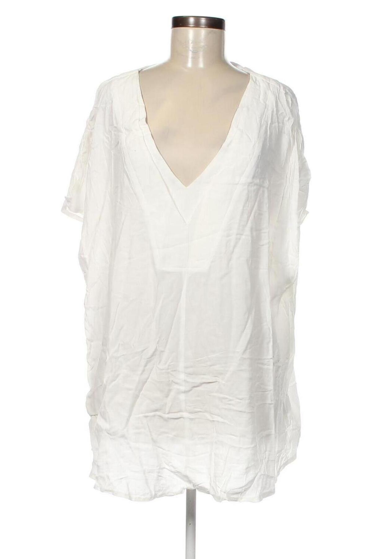 Γυναικεία μπλούζα Zizzi, Μέγεθος 3XL, Χρώμα Λευκό, Τιμή 10,80 €