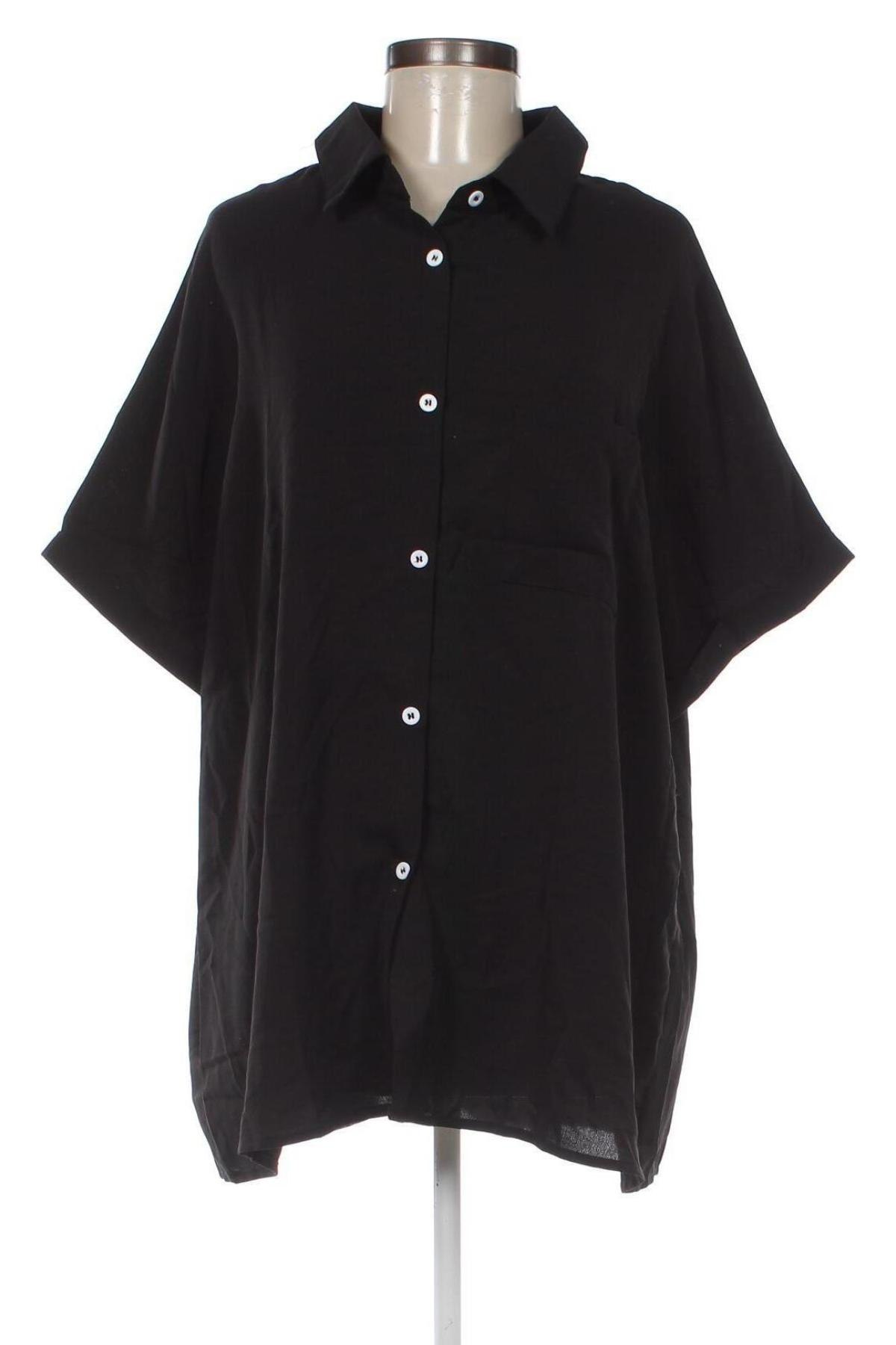 Γυναικείο πουκάμισο, Μέγεθος 3XL, Χρώμα Μαύρο, Τιμή 24,74 €