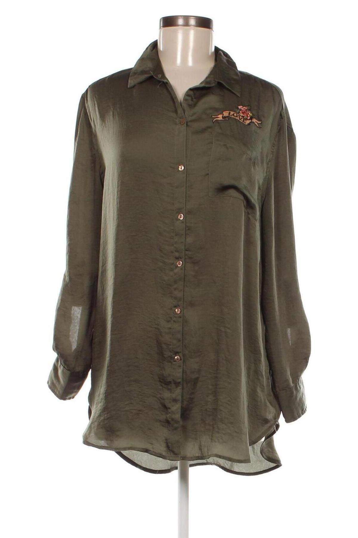 Γυναικείο πουκάμισο, Μέγεθος M, Χρώμα Πράσινο, Τιμή 1,76 €