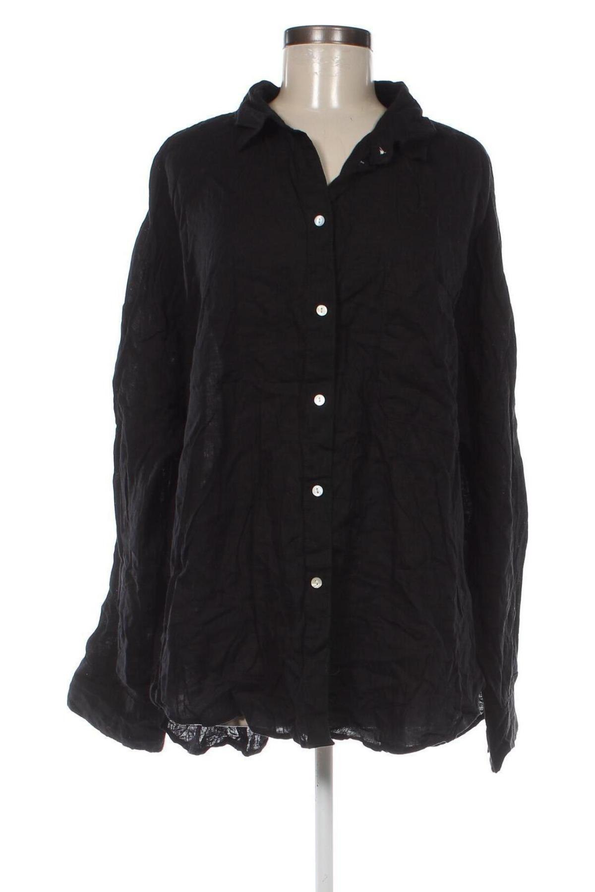 Γυναικείο πουκάμισο Lindex, Μέγεθος XL, Χρώμα Μαύρο, Τιμή 15,46 €