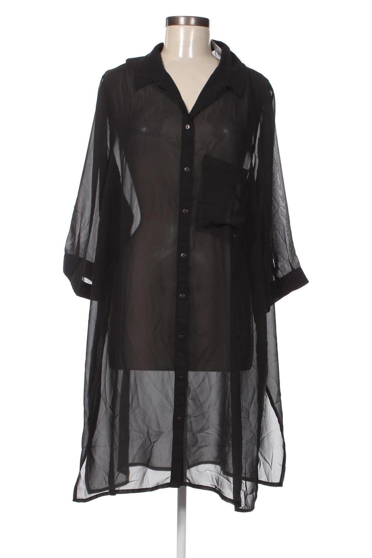 Γυναικείο πουκάμισο Ms Mode, Μέγεθος 3XL, Χρώμα Μαύρο, Τιμή 15,46 €