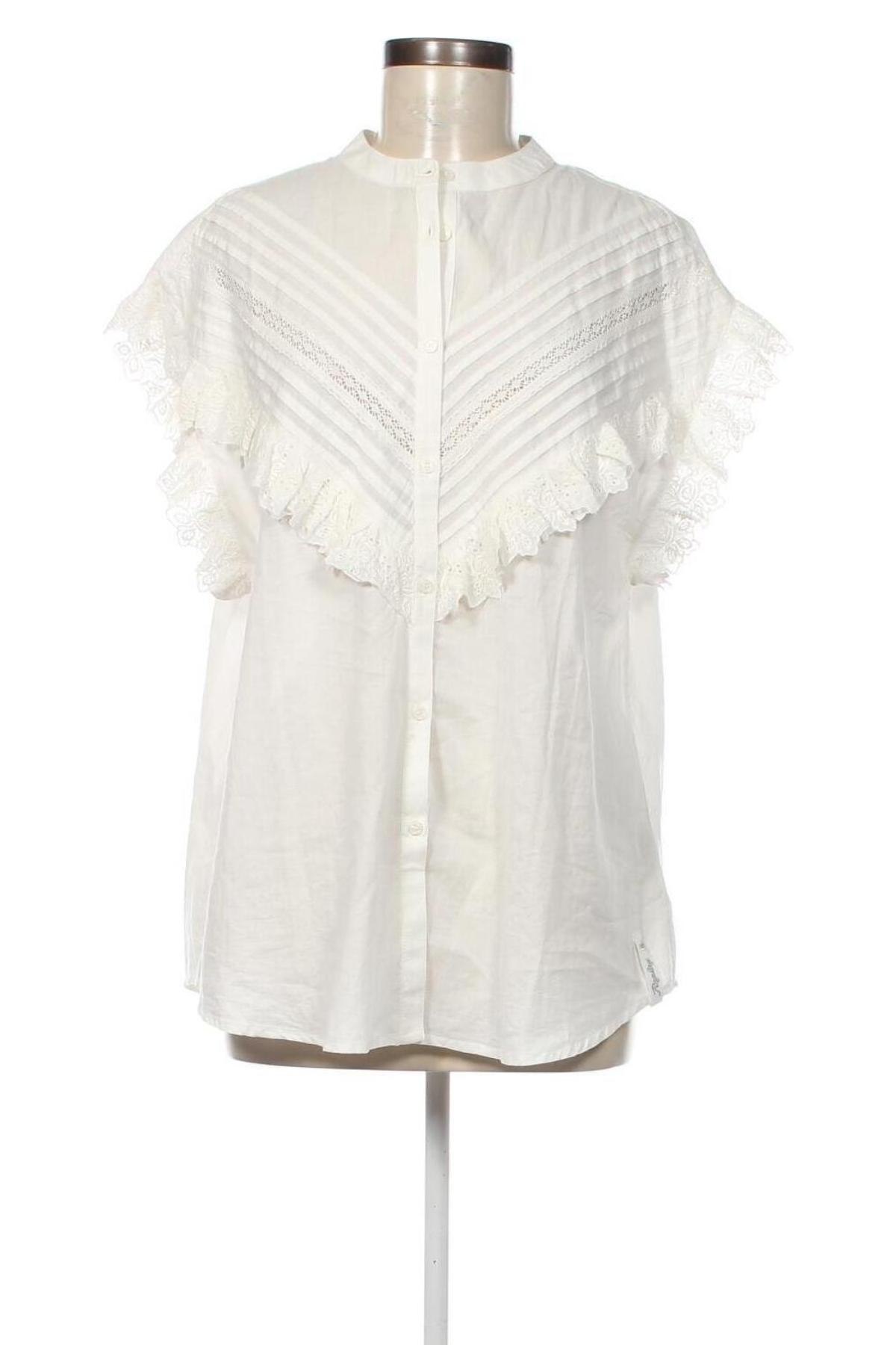 Γυναικείο πουκάμισο Replay, Μέγεθος M, Χρώμα Λευκό, Τιμή 46,39 €