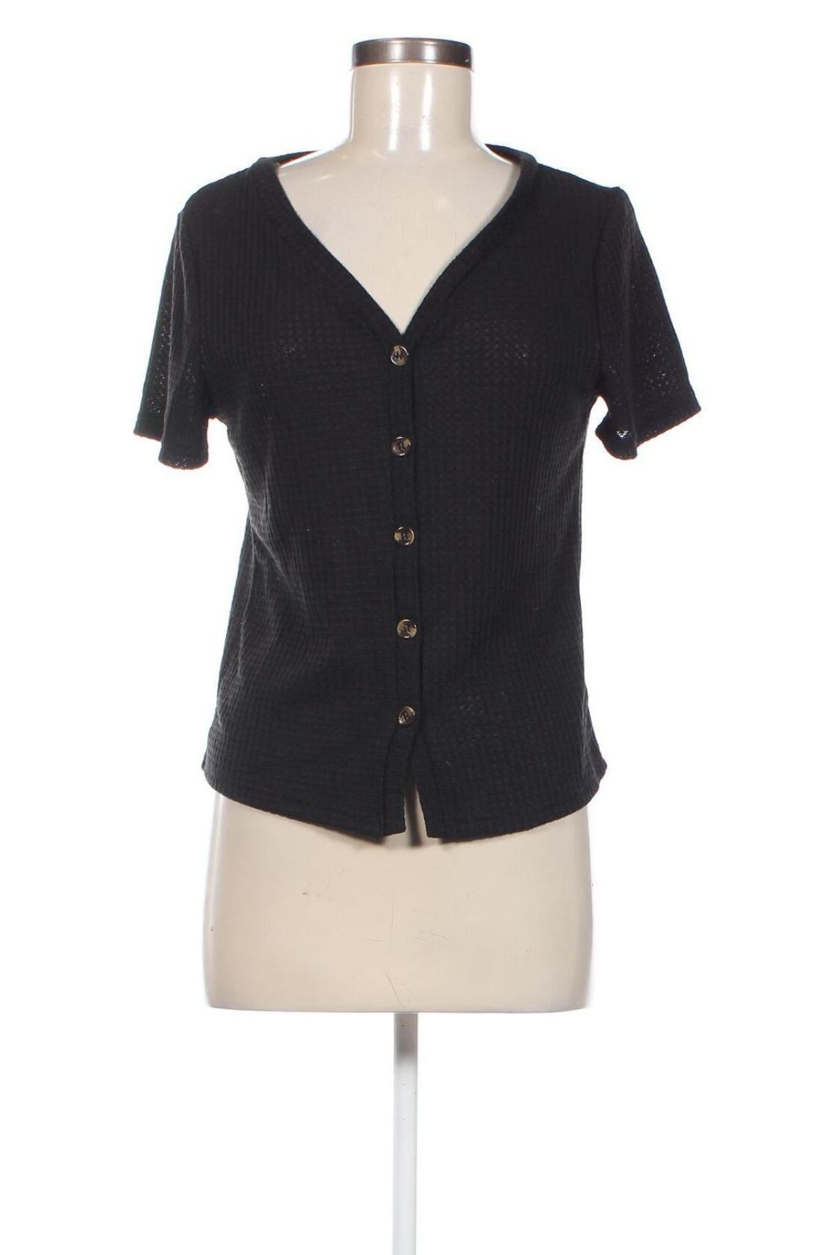 Дамска риза SHEIN, Размер L, Цвят Черен, Цена 7,75 лв.