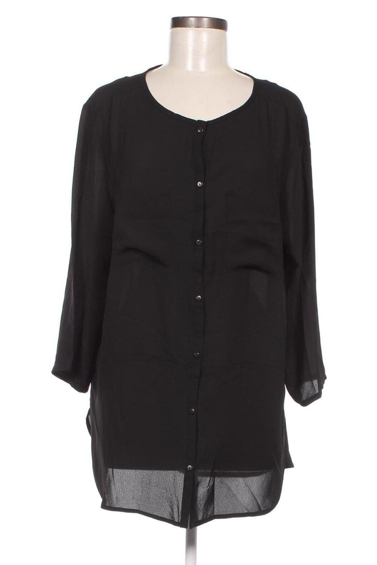 Γυναικείο πουκάμισο VRS Woman, Μέγεθος XL, Χρώμα Μαύρο, Τιμή 8,81 €
