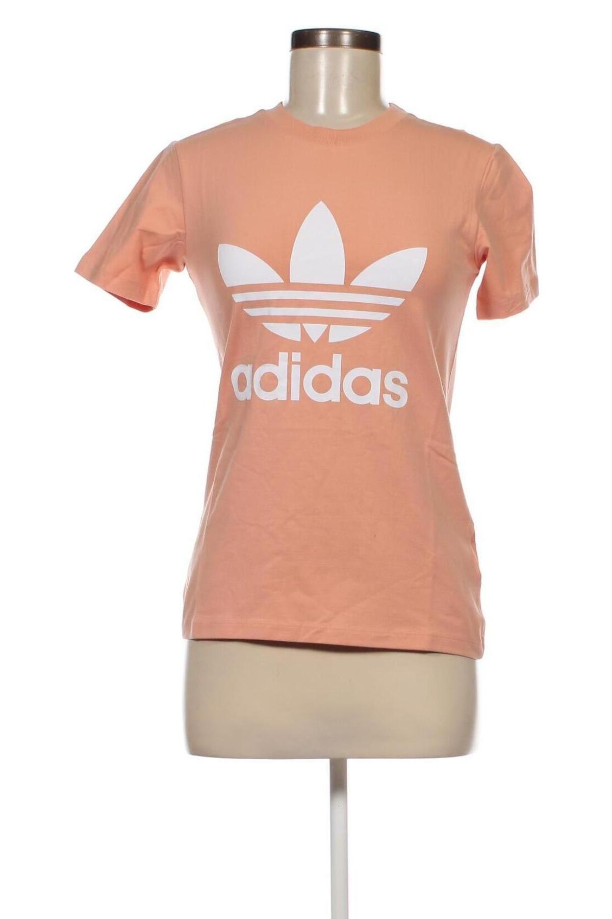 Γυναικείο t-shirt Adidas Originals, Μέγεθος XS, Χρώμα Πορτοκαλί, Τιμή 17,94 €