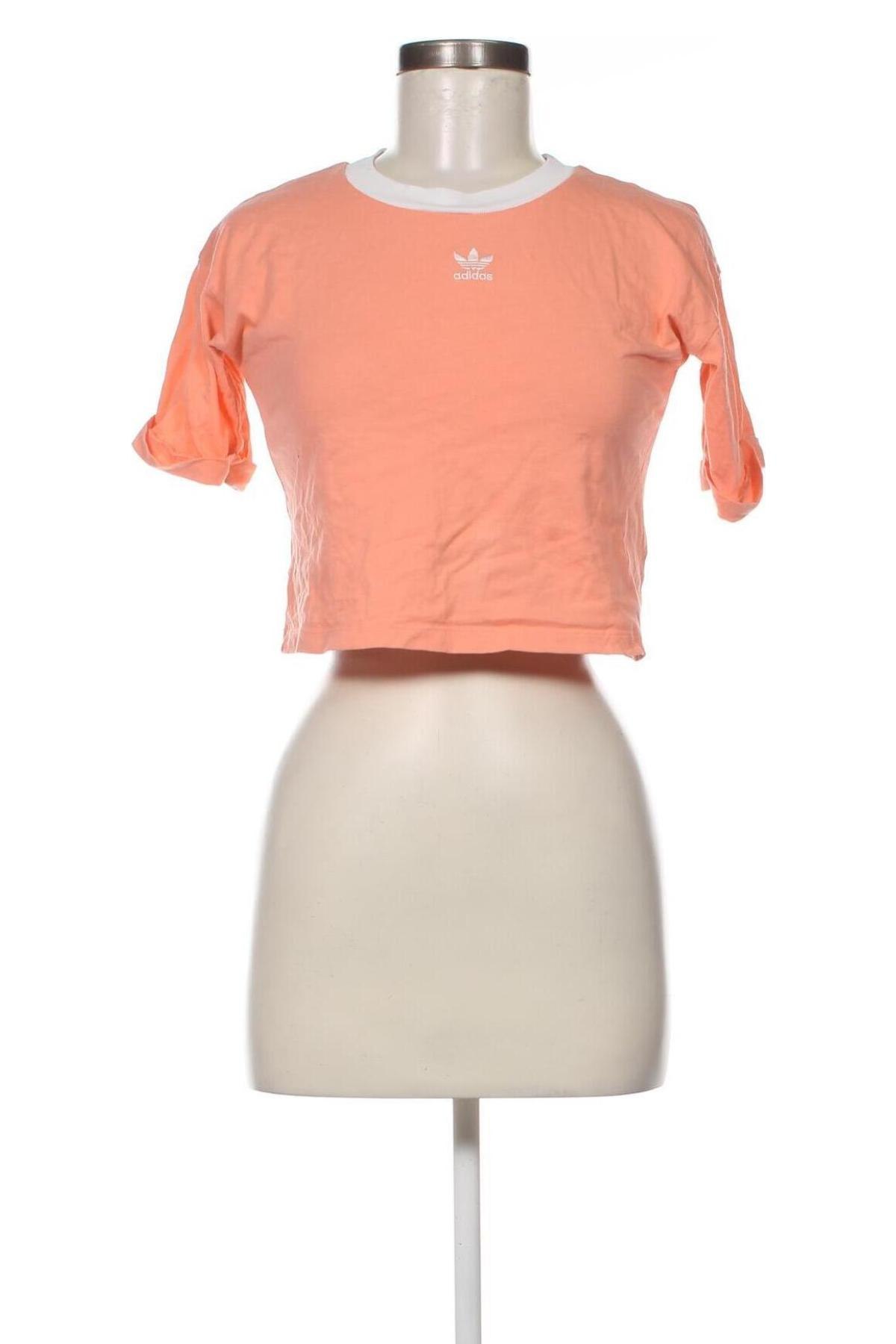 Дамска тениска Adidas Originals, Размер S, Цвят Оранжев, Цена 20,00 лв.