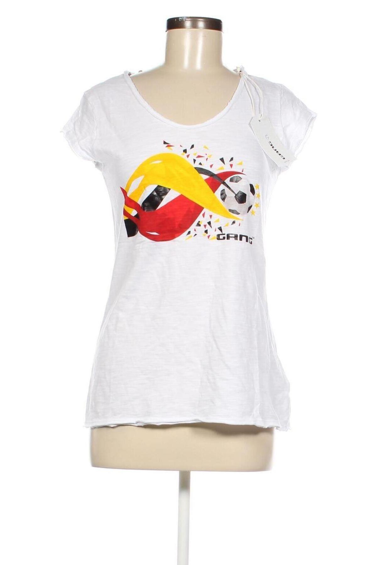 Γυναικείο t-shirt Gang, Μέγεθος S, Χρώμα Λευκό, Τιμή 34,80 €