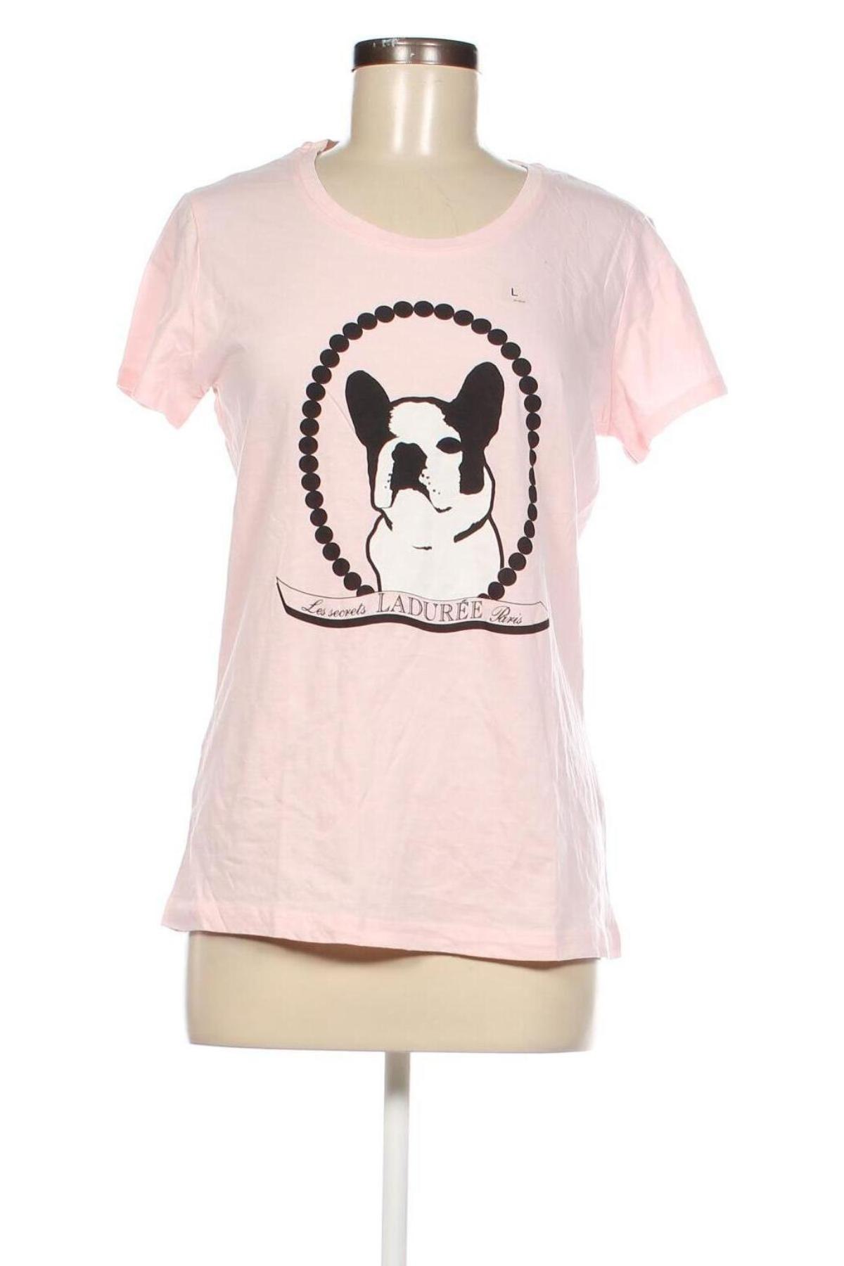 Дамска тениска Ladurée, Размер L, Цвят Розов, Цена 34,00 лв.
