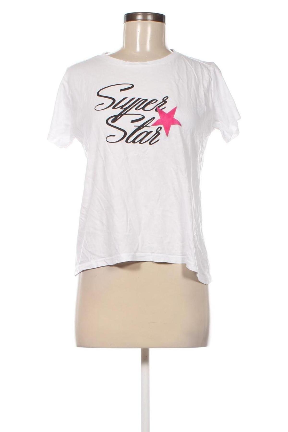 Γυναικείο t-shirt Mango, Μέγεθος M, Χρώμα Λευκό, Τιμή 6,80 €