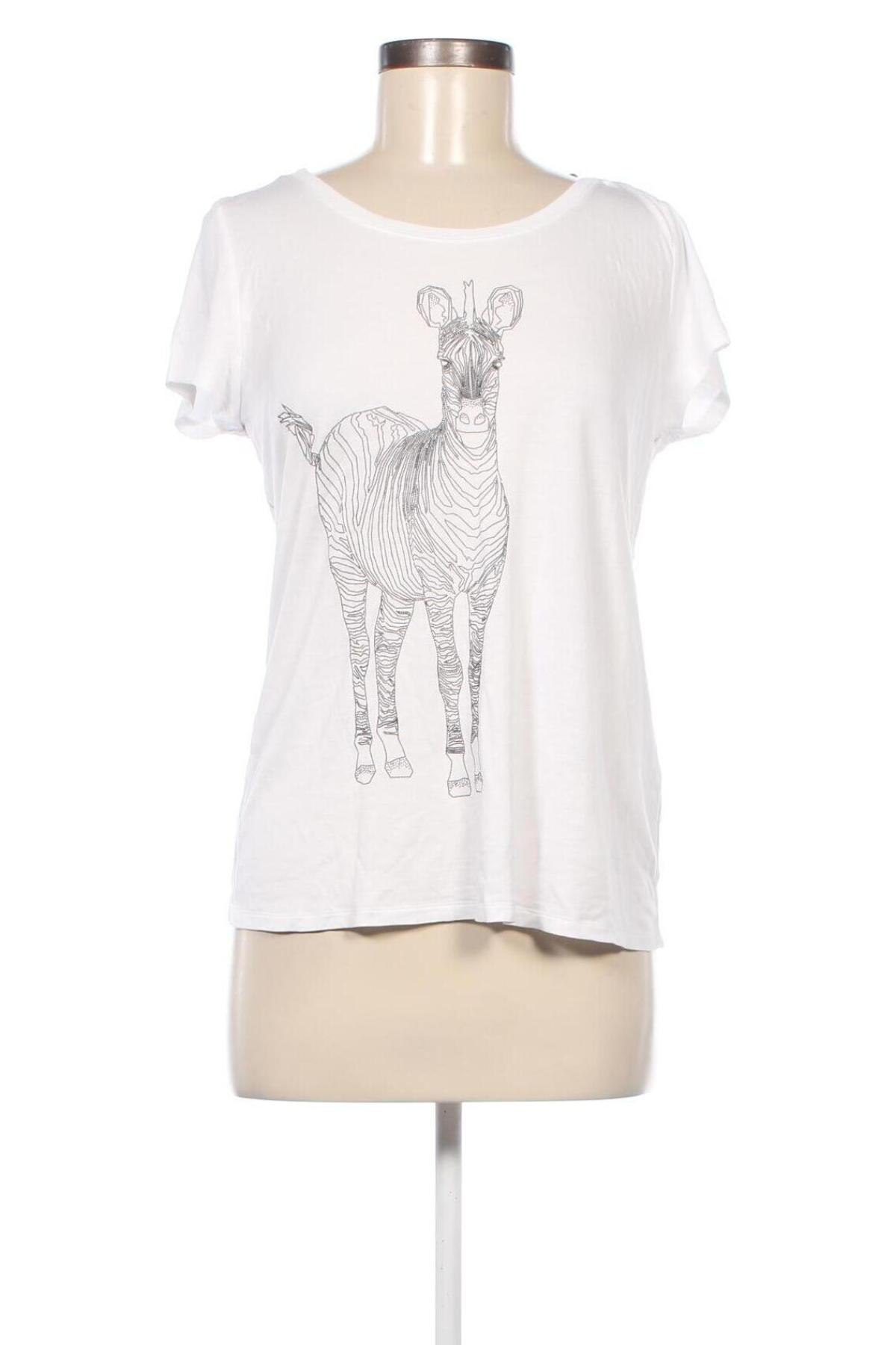 Γυναικείο t-shirt Marc Cain, Μέγεθος M, Χρώμα Λευκό, Τιμή 30,31 €