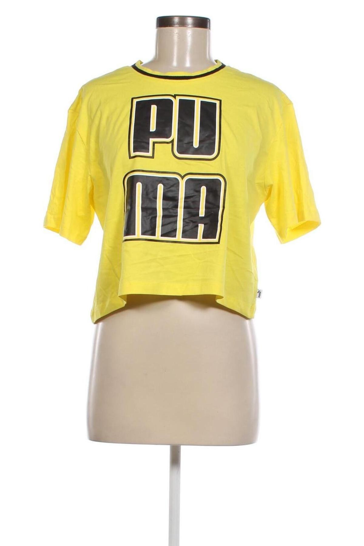 Γυναικείο t-shirt PUMA, Μέγεθος M, Χρώμα Κίτρινο, Τιμή 32,65 €