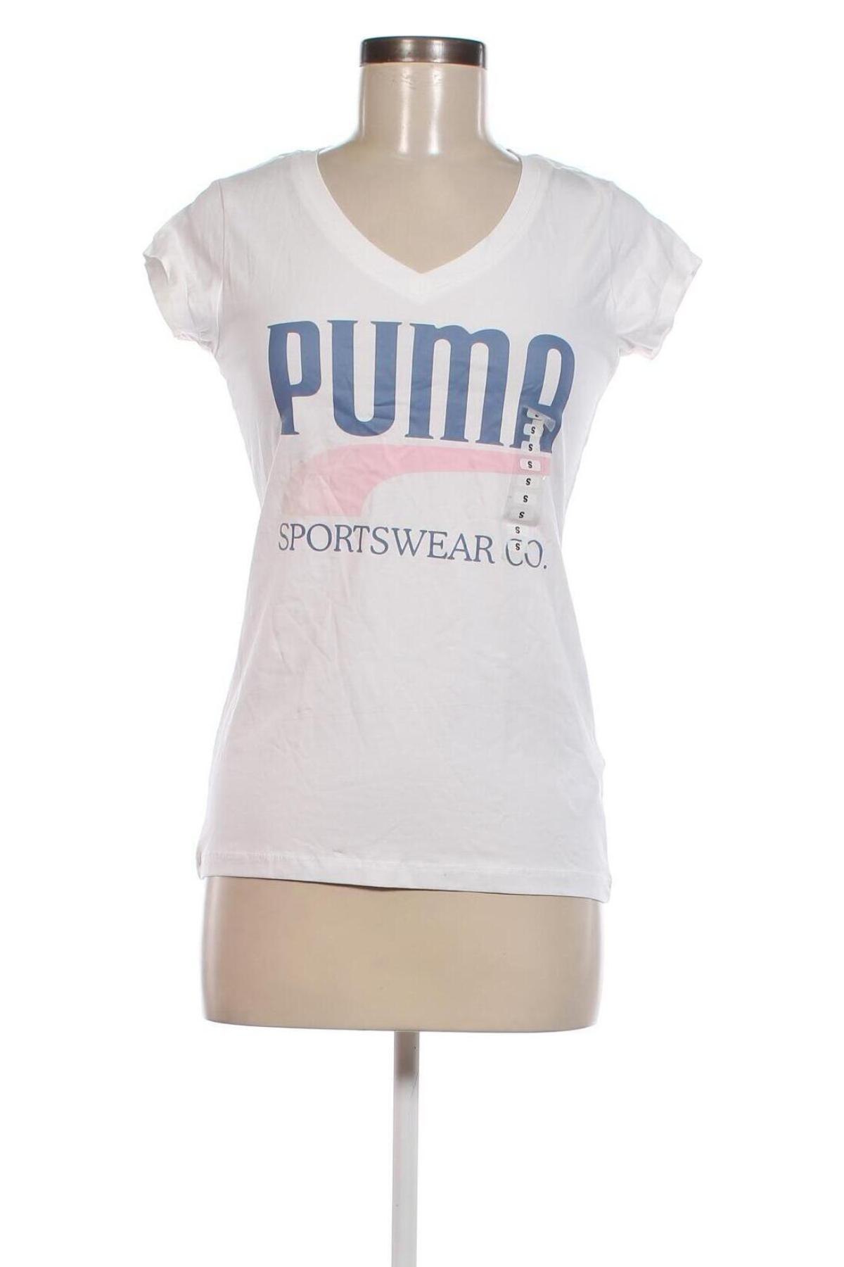 Γυναικείο t-shirt PUMA, Μέγεθος S, Χρώμα Λευκό, Τιμή 34,80 €