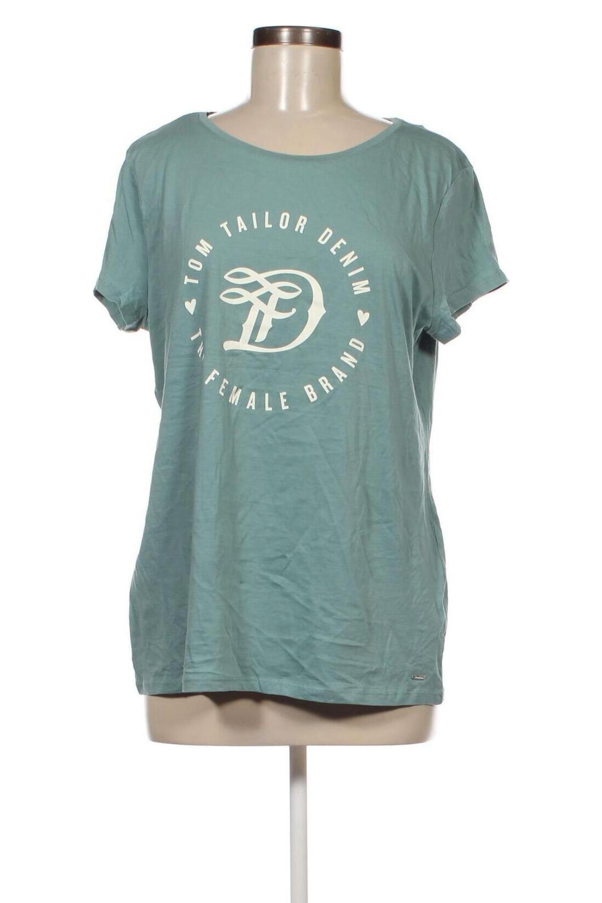 Γυναικείο t-shirt Tom Tailor, Μέγεθος XXL, Χρώμα Πράσινο, Τιμή 6,80 €