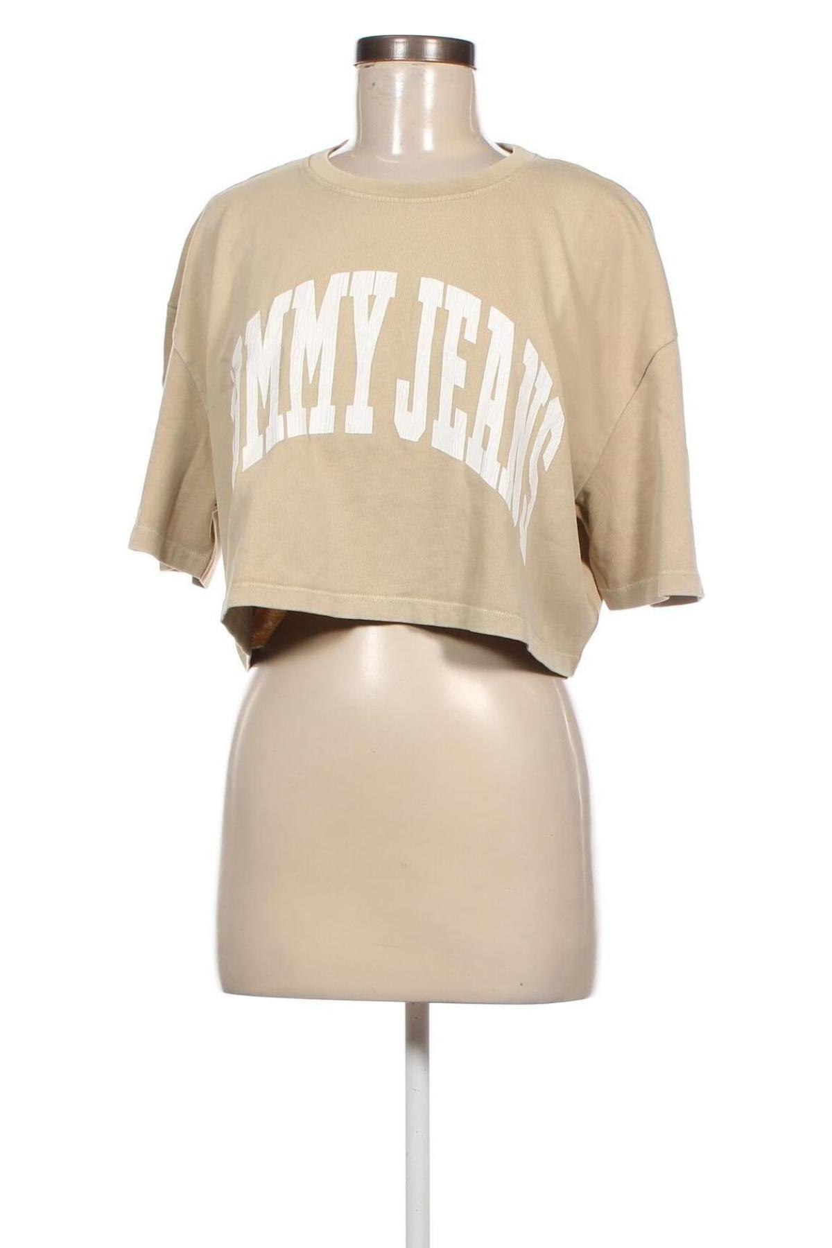 Γυναικείο t-shirt Tommy Jeans, Μέγεθος XL, Χρώμα  Μπέζ, Τιμή 23,48 €