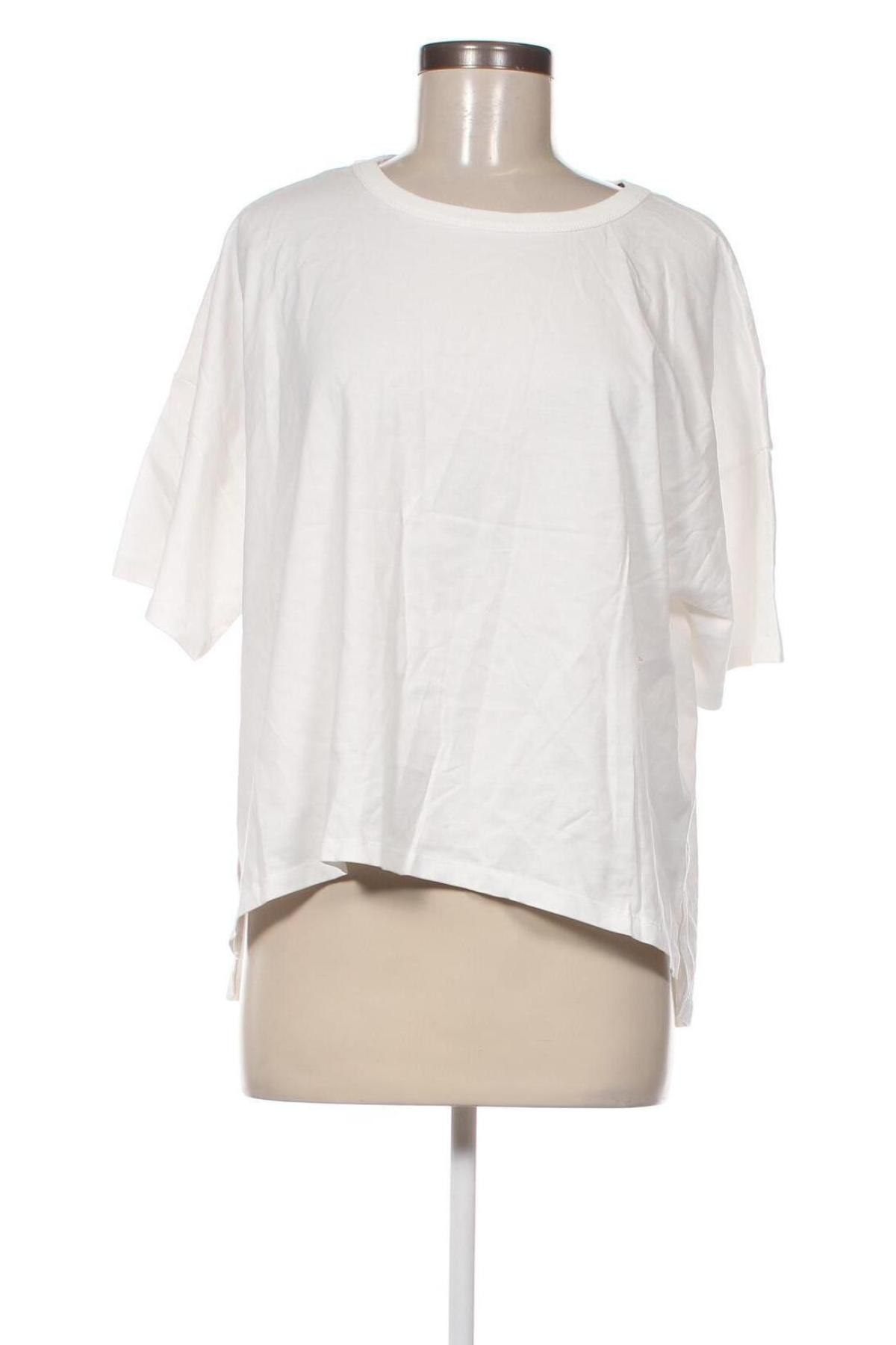 Γυναικείο t-shirt Zara, Μέγεθος L, Χρώμα Λευκό, Τιμή 12,99 €