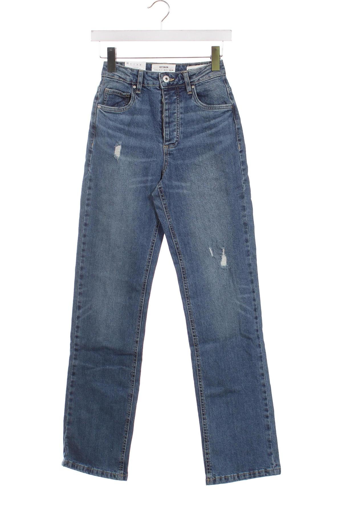 Damskie jeansy Cotton On, Rozmiar XXS, Kolor Niebieski, Cena 61,31 zł