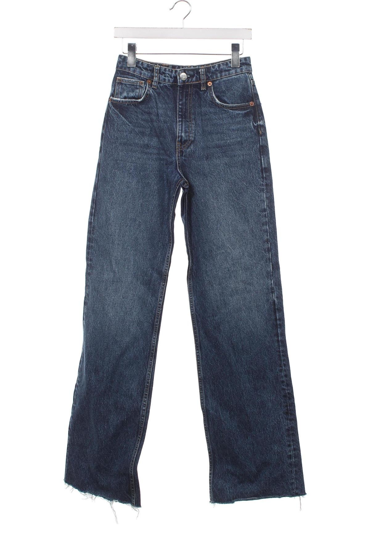 Dámske džínsy  Zara, Veľkosť S, Farba Modrá, Cena  10,23 €