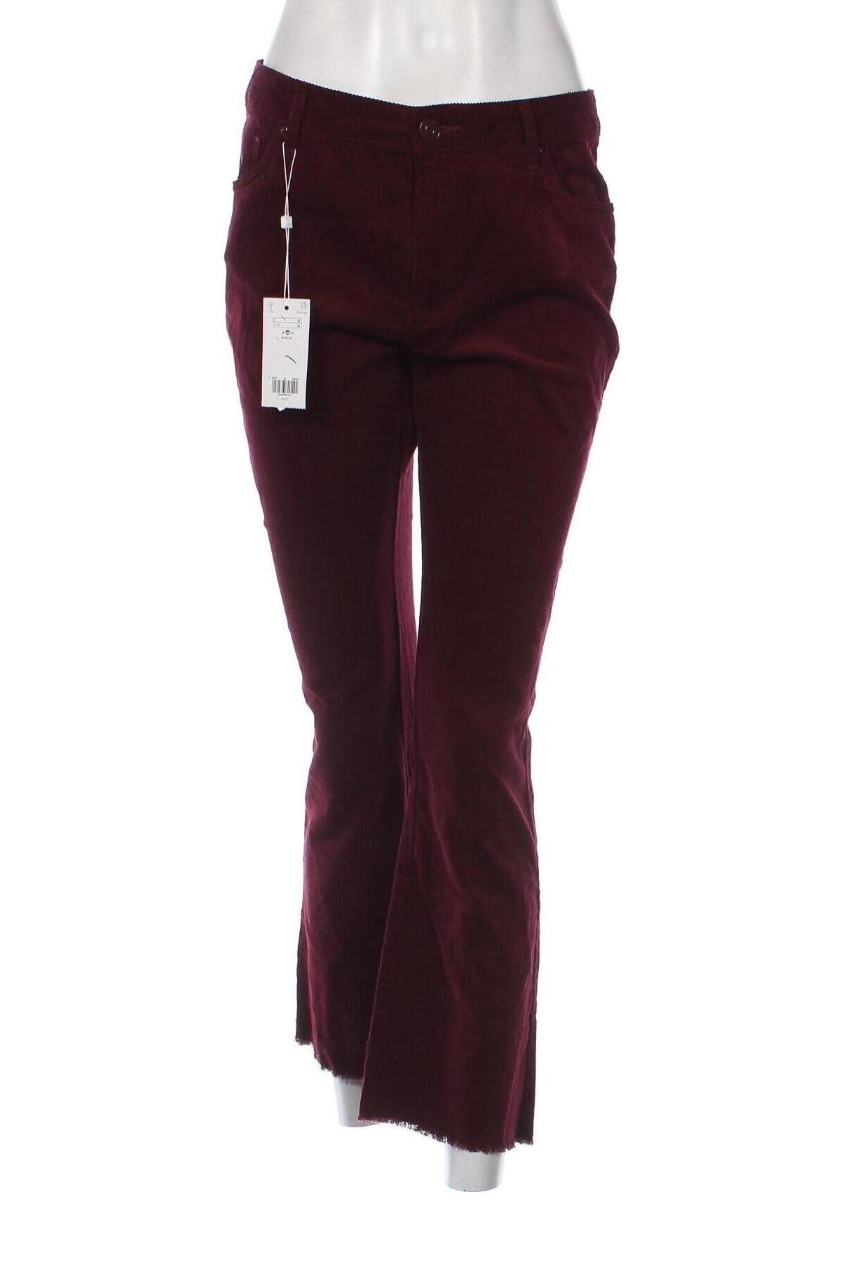 Pantaloni de velvet de femei Oviesse, Mărime S, Culoare Roșu, Preț 37,83 Lei