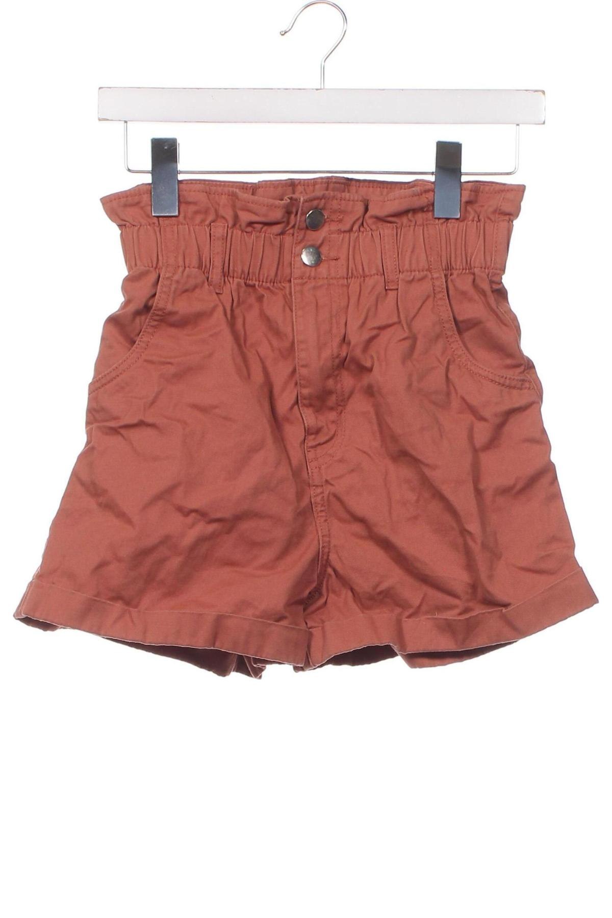 Дамски къс панталон H&M, Размер XS, Цвят Кафяв, Цена 7,98 лв.