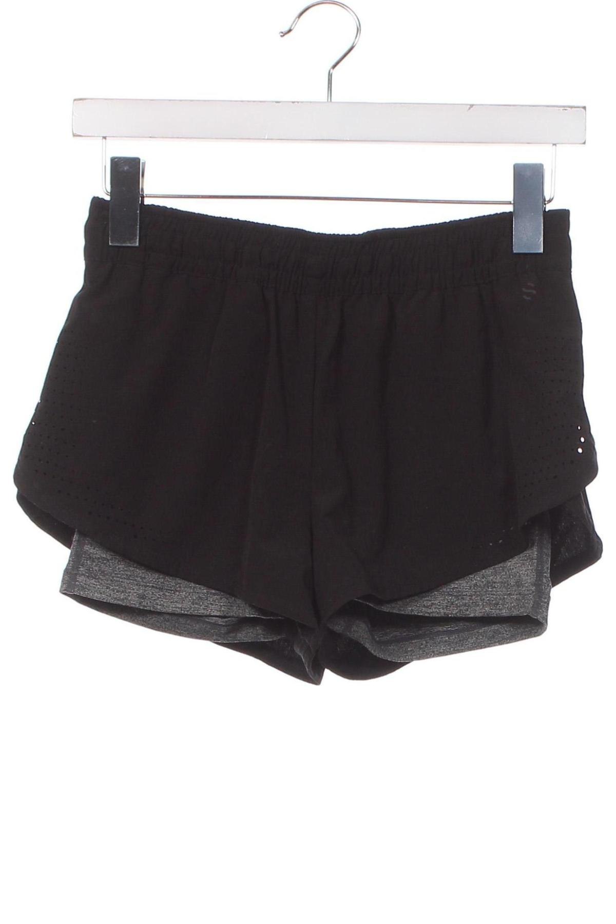 Дамски къс панталон H&M Sport, Размер XS, Цвят Черен, Цена 19,00 лв.