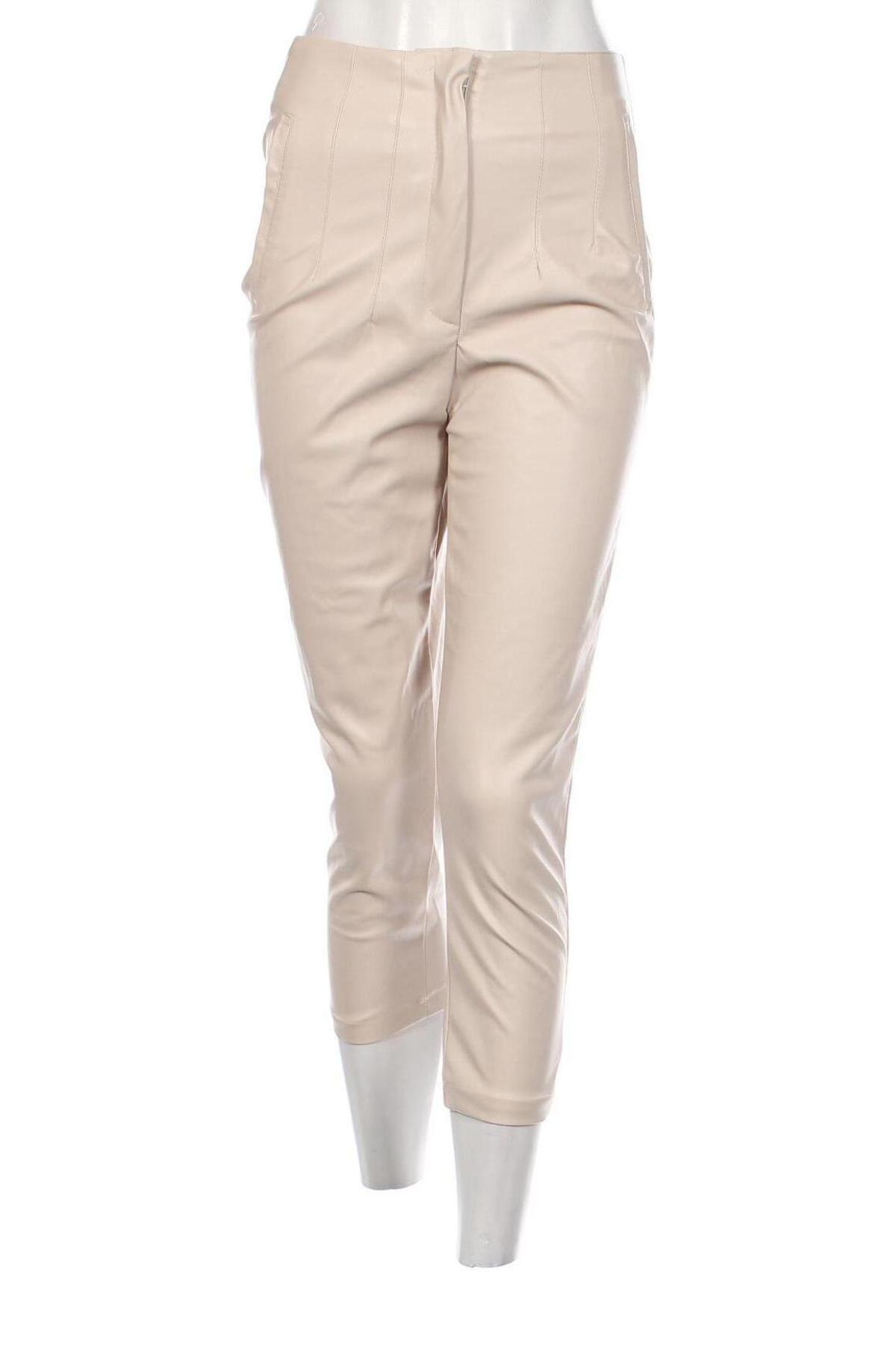 Γυναικείο παντελόνι δερμάτινο Robin, Μέγεθος S, Χρώμα  Μπέζ, Τιμή 5,12 €