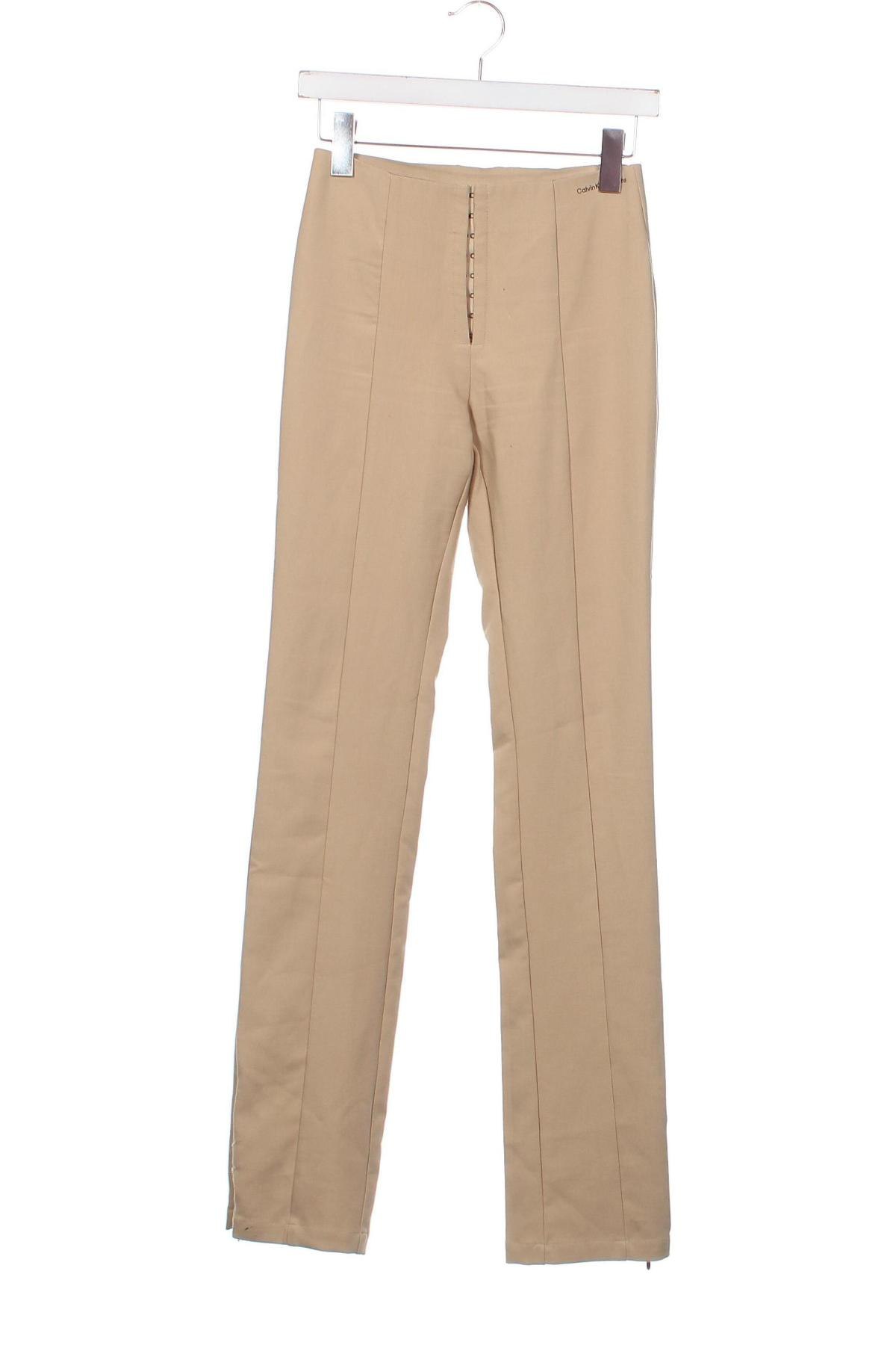 Dámské kalhoty  Calvin Klein Jeans, Velikost XS, Barva Béžová, Cena  1 536,00 Kč