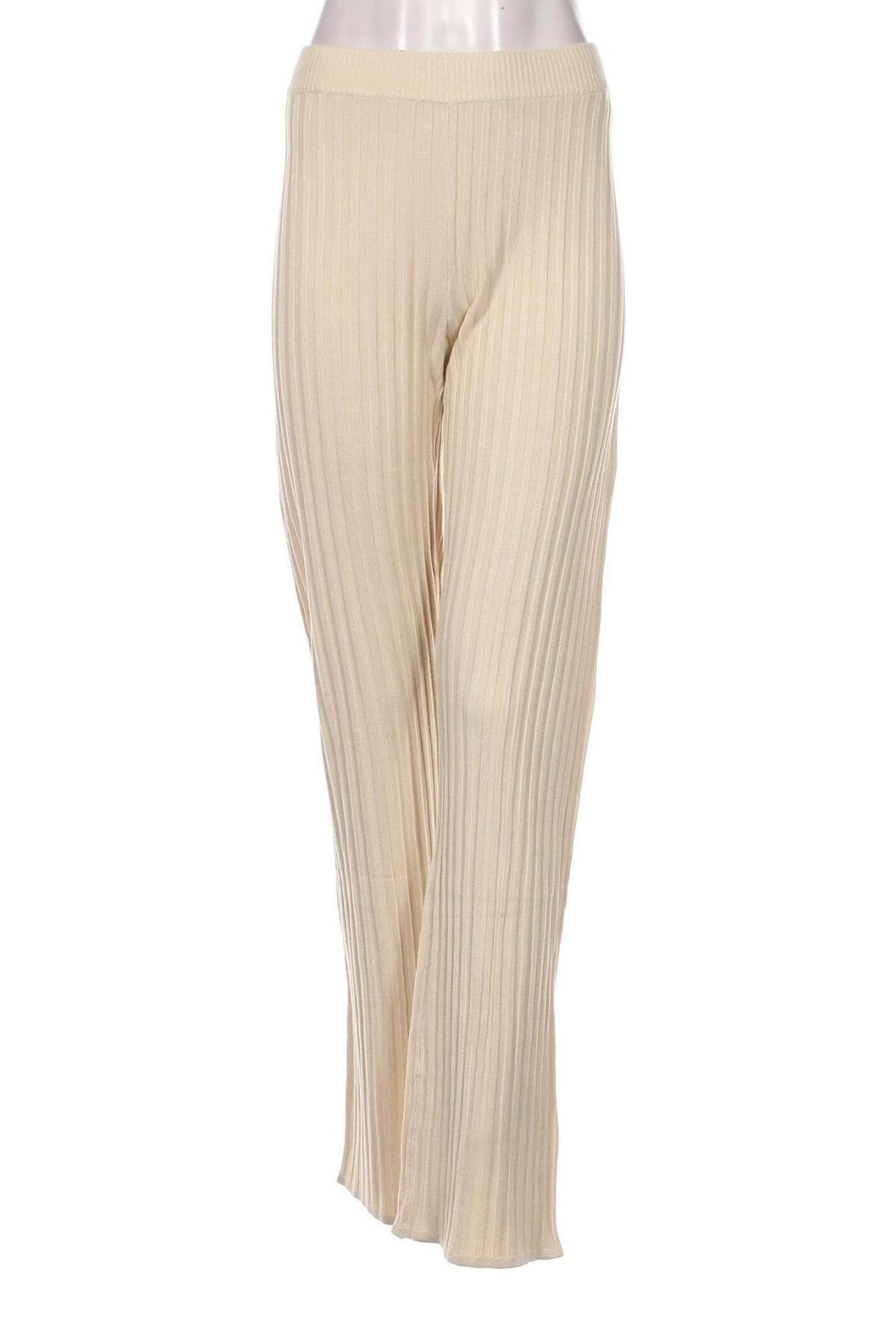 Дамски панталон Gina Tricot, Размер L, Цвят Екрю, Цена 54,00 лв.