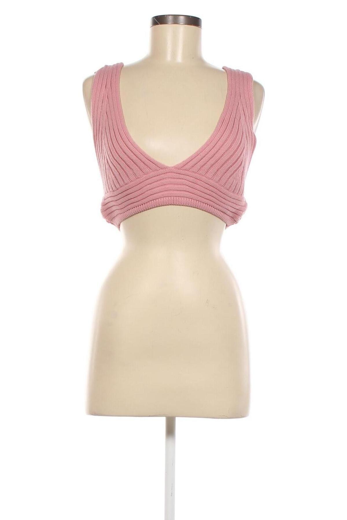 Γυναικείο αμάνικο μπλουζάκι Missguided, Μέγεθος L, Χρώμα Ρόζ , Τιμή 4,54 €