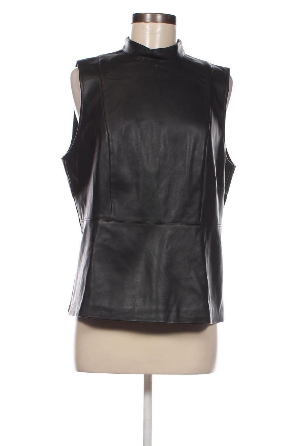 Γυναικείο αμάνικο μπλουζάκι Sisley, Μέγεθος L, Χρώμα Μαύρο, Τιμή 17,94 €