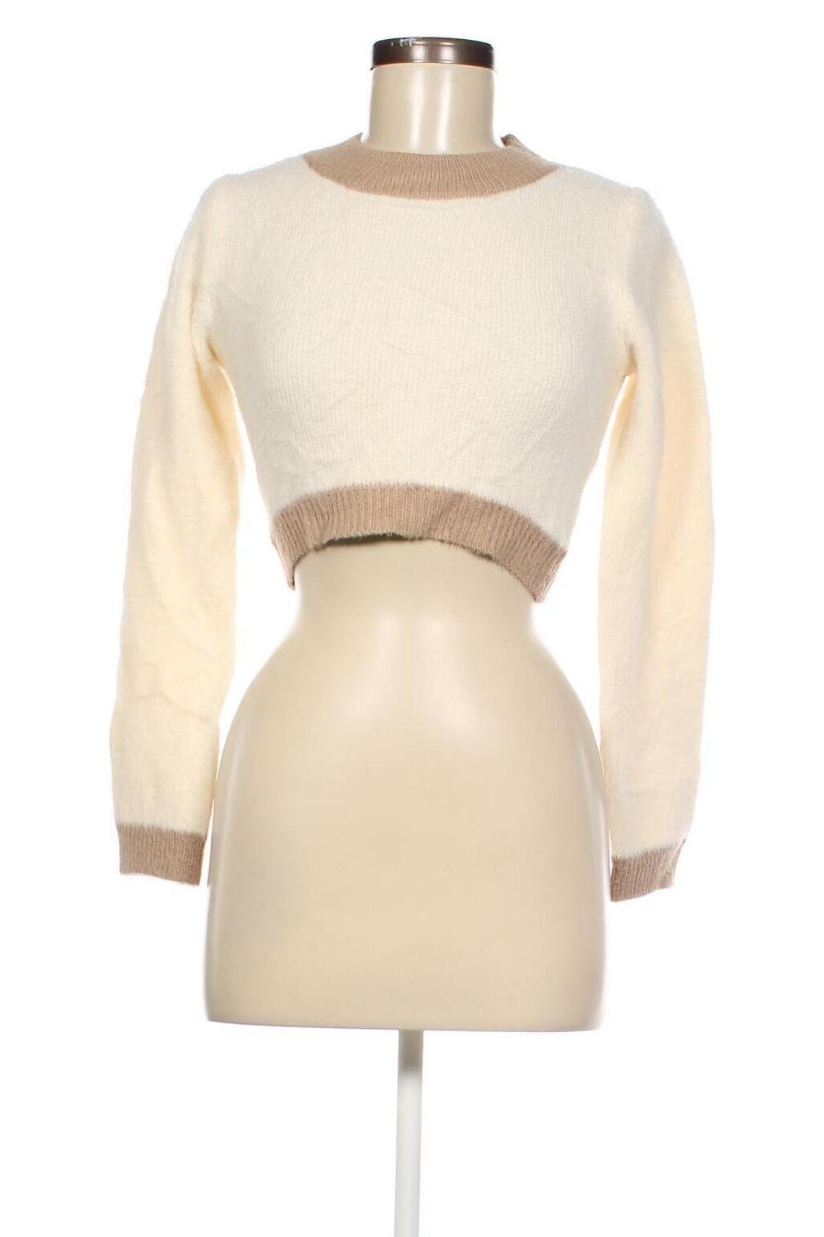 Дамски пуловер SHEIN, Размер M, Цвят Екрю, Цена 14,26 лв.