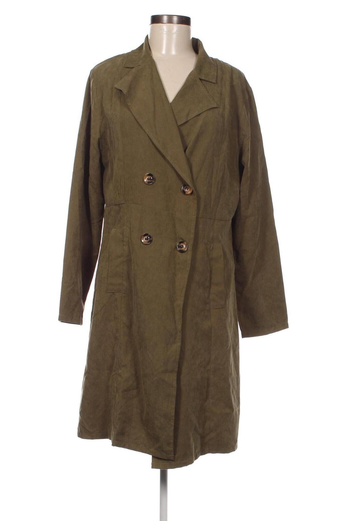 Damen Trench Coat SHEIN, Größe L, Farbe Grün, Preis € 7,83
