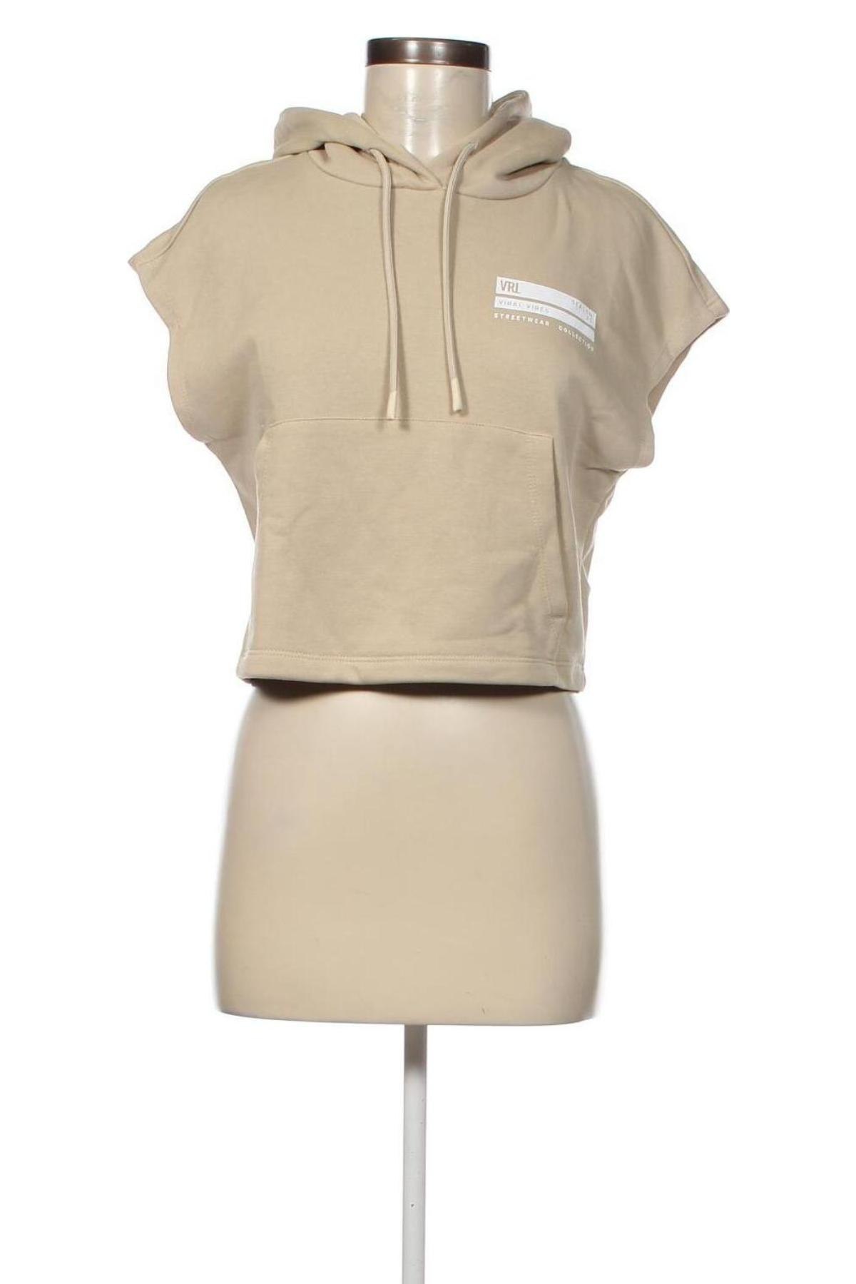 Damen Sweatshirt Viral Vibes, Größe S, Farbe Beige, Preis 9,87 €