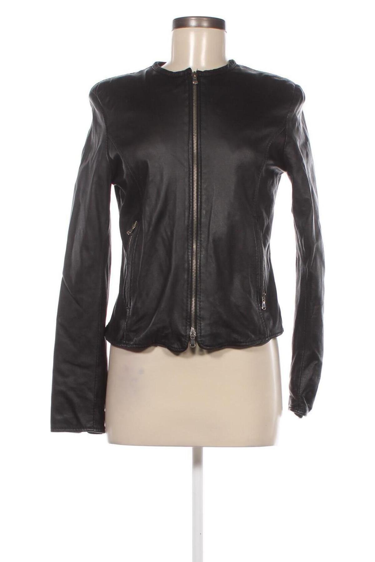Damen Lederjacke, Größe L, Farbe Schwarz, Preis 74,46 €
